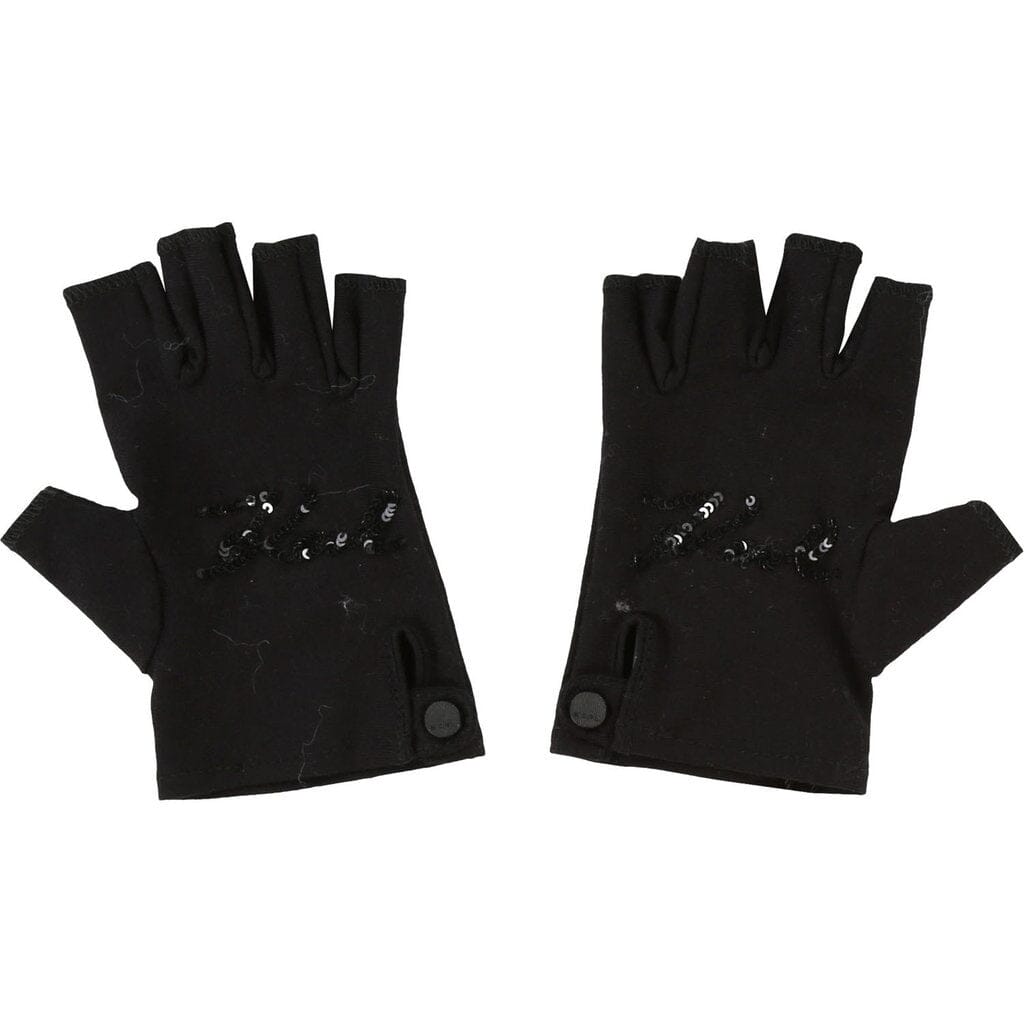 Karl Lagerfeld Kids fingerlose Handschuhe schwarz Handschuhe Karl Lagerfeld