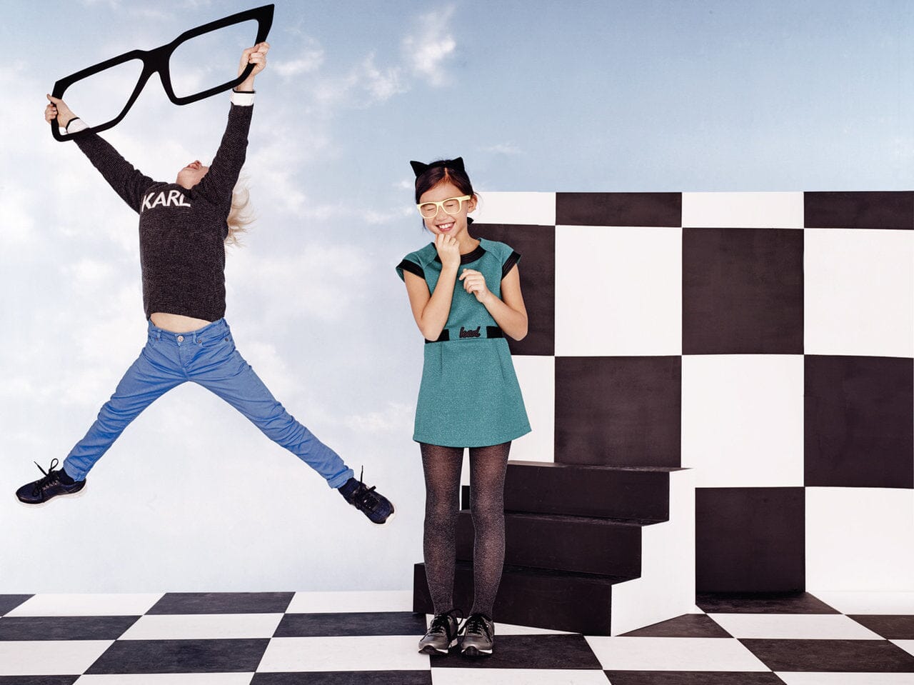 KARL LAGERFELD KIDS Strickpullover dunkelgrau Pullover Karl Lagerfeld