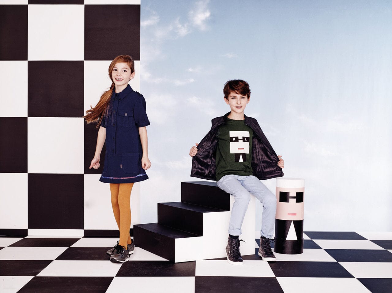 KARL LAGERFELD KIDS Langarmshirt grün Mini Me Langarmshirt Karl Lagerfeld