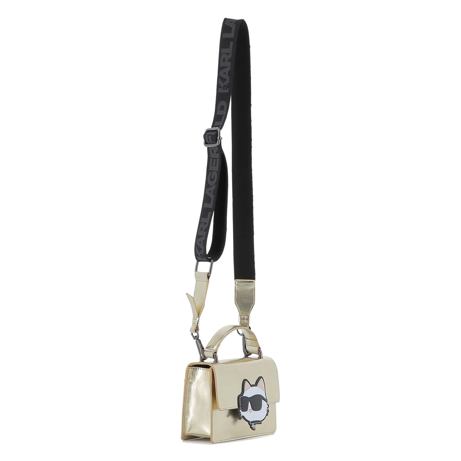 KARL LAGERFELD KIDS Handtasche goldgelb – Cat-Patch Tasche Karl Lagerfeld