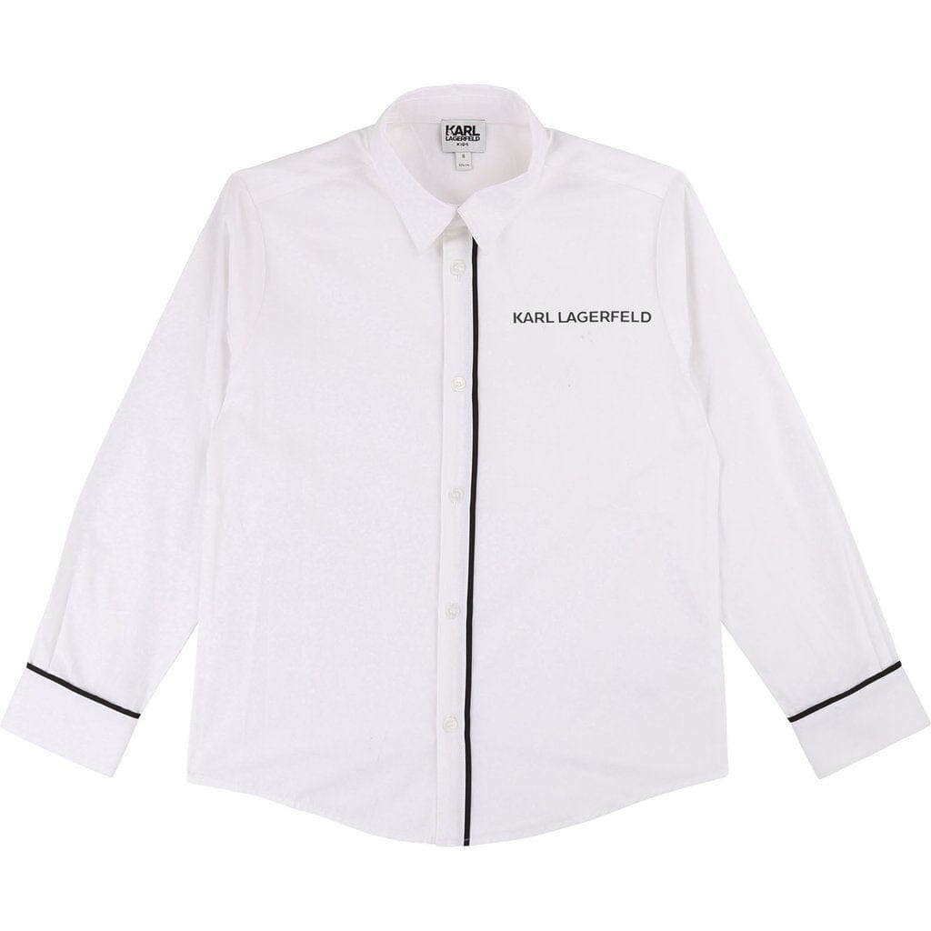 KARL LAGERFELD KIDS Hemd weiß mit Logo Hemden Karl Lagerfeld