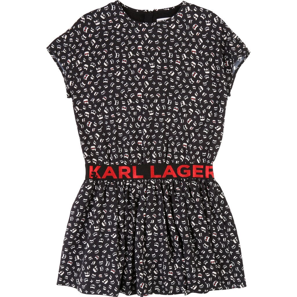 KARL LAGERFELD KIDS Kleid Allover Print ikonik Kleid Karl Lagerfeld