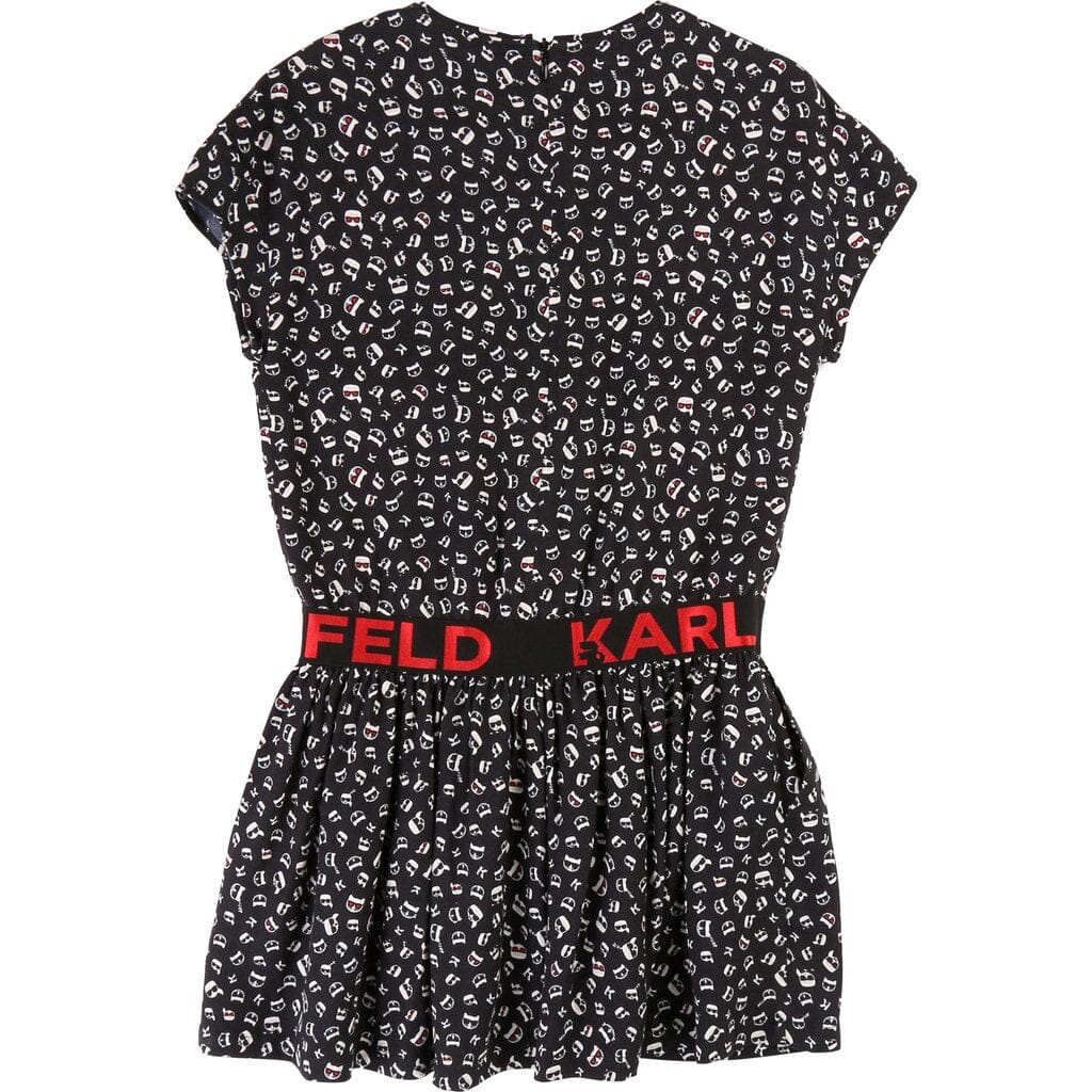 KARL LAGERFELD KIDS Kleid Allover Print ikonik Kleid Karl Lagerfeld