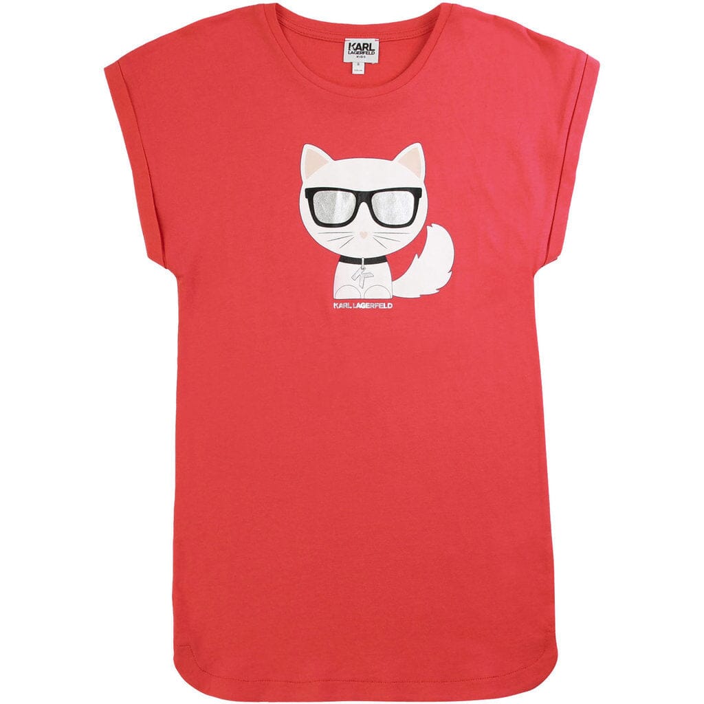 KARL LAGERFELD KIDS ärmelloses Kleid Choupette Kleid Karl Lagerfeld