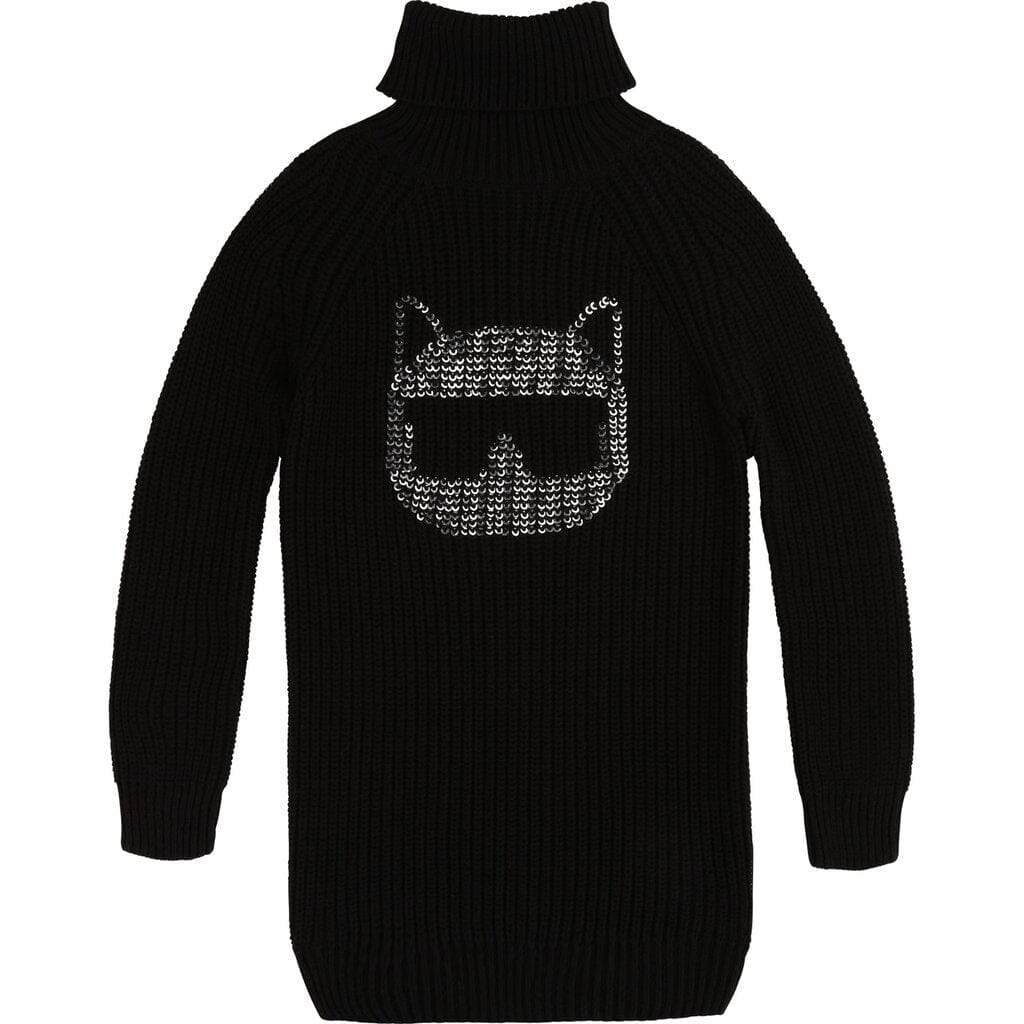 KARL LAGERFELD KIDS Strickkleid mit Pailletten Kleid Karl Lagerfeld