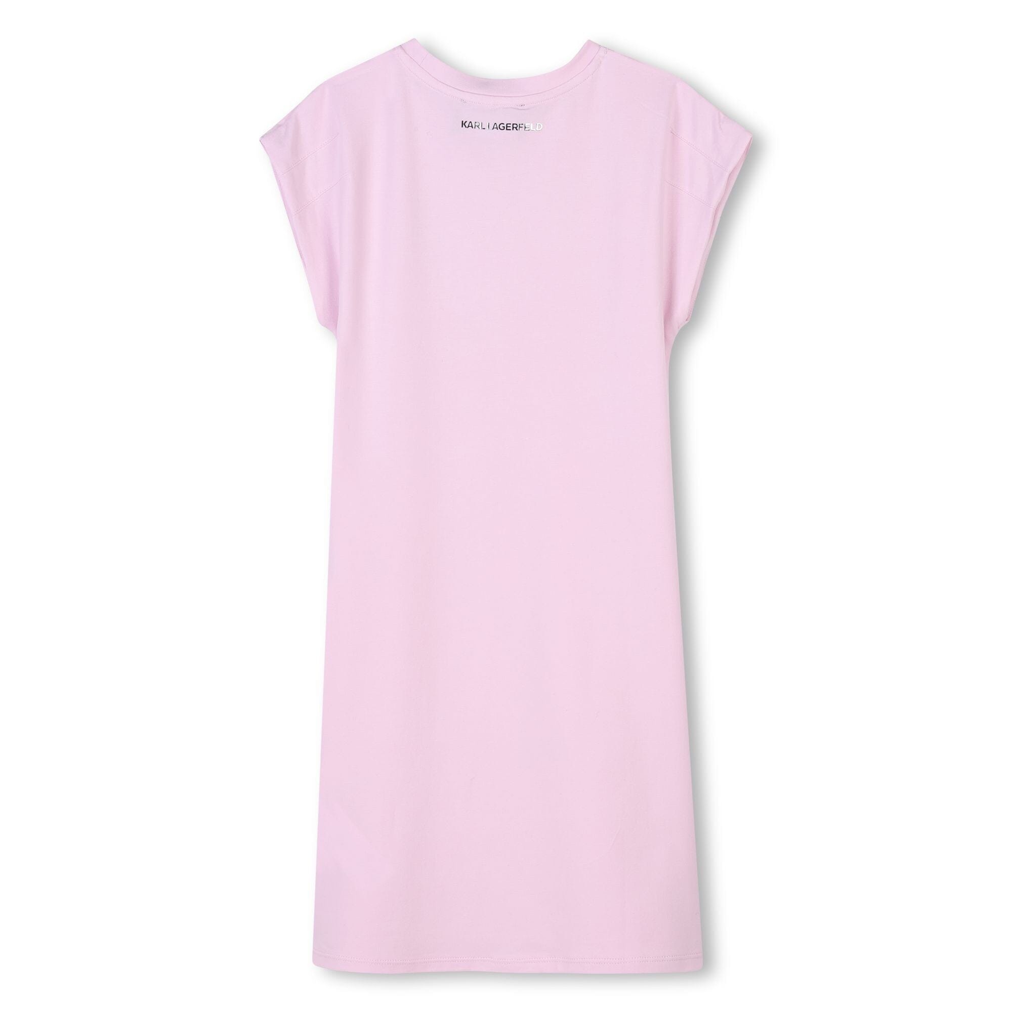 KARL LAGERFELD KIDS T-Shirt-Kleid Choupette mit Strass rosa Kleid Karl Lagerfeld