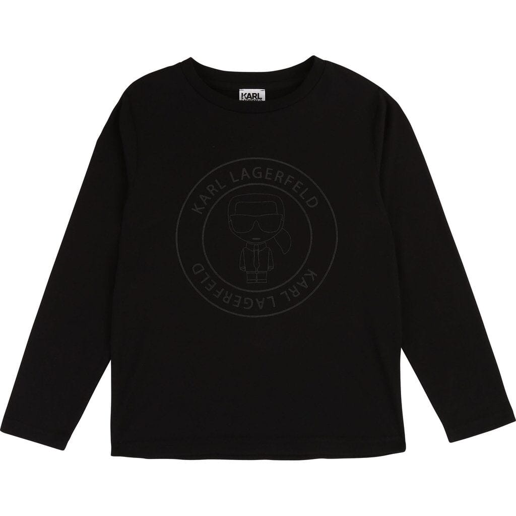 KARL LAGERFELD KIDS Longsleeve ikonic schwarz Langarmshirt Karl Lagerfeld