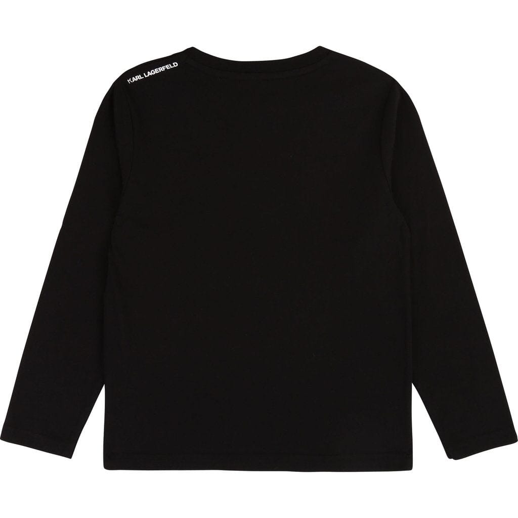 KARL LAGERFELD KIDS Longsleeve ikonic schwarz Langarmshirt Karl Lagerfeld