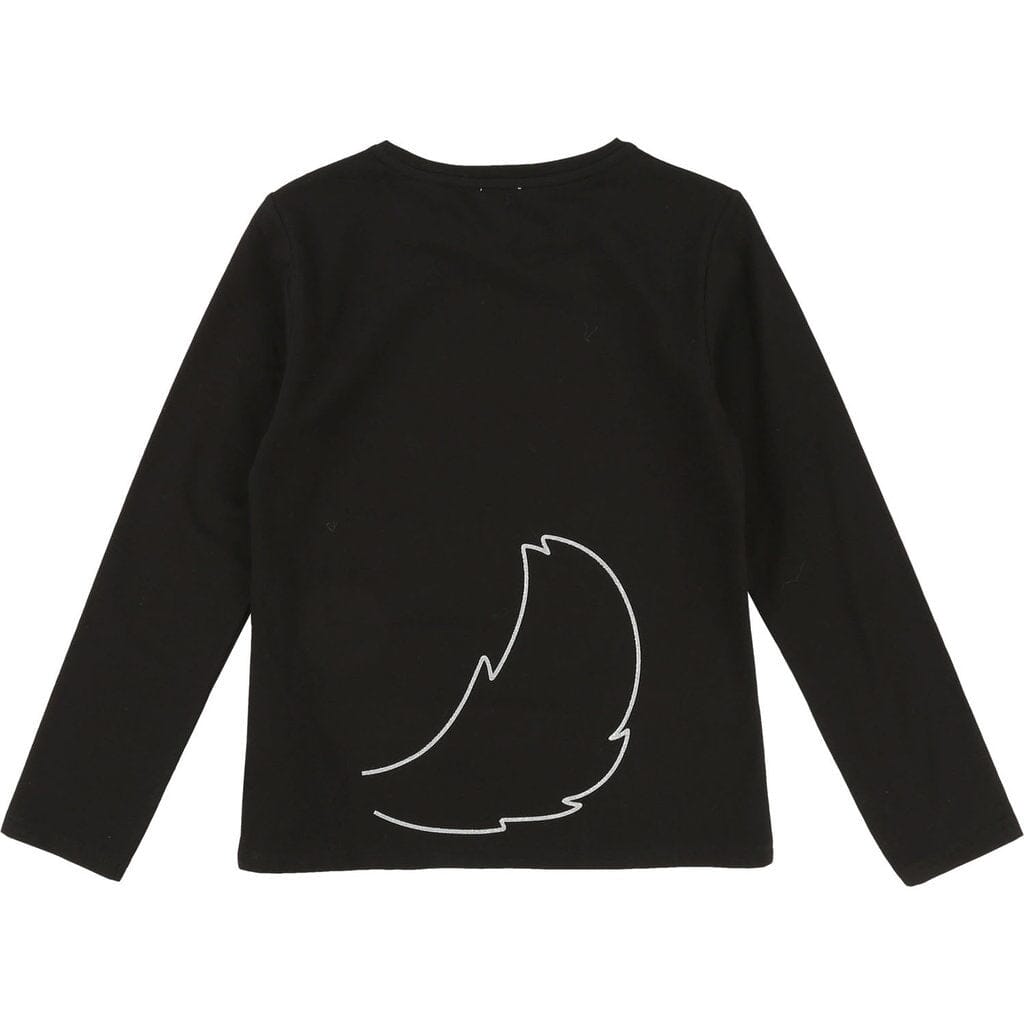 KARL LAGERFELD KIDS Longsleeve Katze schwarz Langarmshirt Karl Lagerfeld