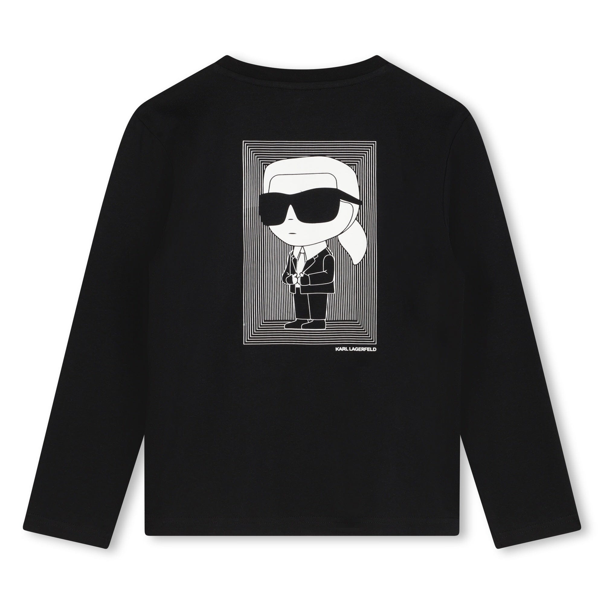KARL LAGERFELD KIDS Langarmshirt schwarz iconic mit Karl Print und Logo Langarmshirt Karl Lagerfeld