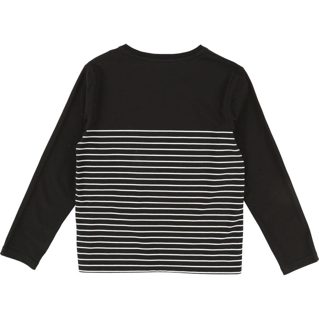 KARL LAGERFELD KIDS Longsleeve gestreift schwarz weiß Langarmshirt Karl Lagerfeld