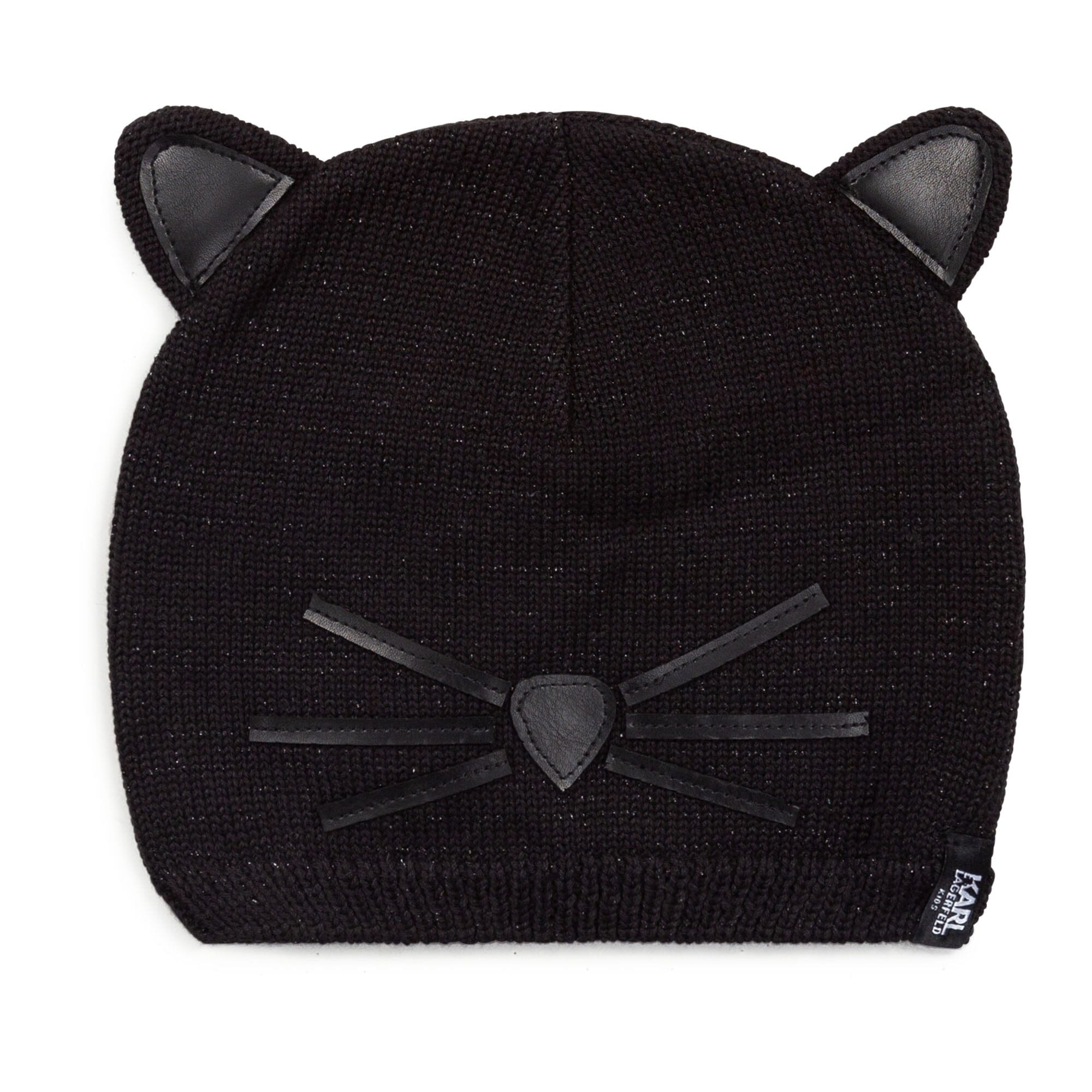 Karl Lagerfeld Kids Mütze schwarz mit Ohren Mütze Karl Lagerfeld