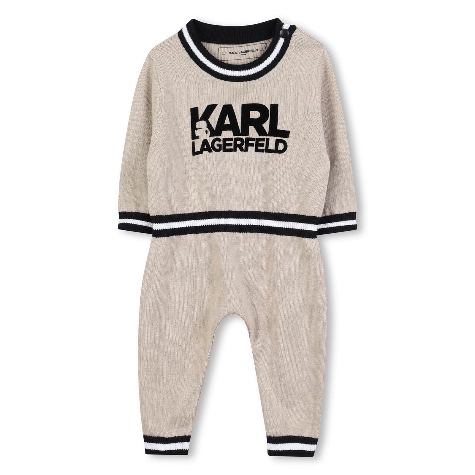 KARL LAGERFELD KIDS Strick-Jumpsuit hellbeige Baby Kombination Karl Lagerfeld 3 Monate