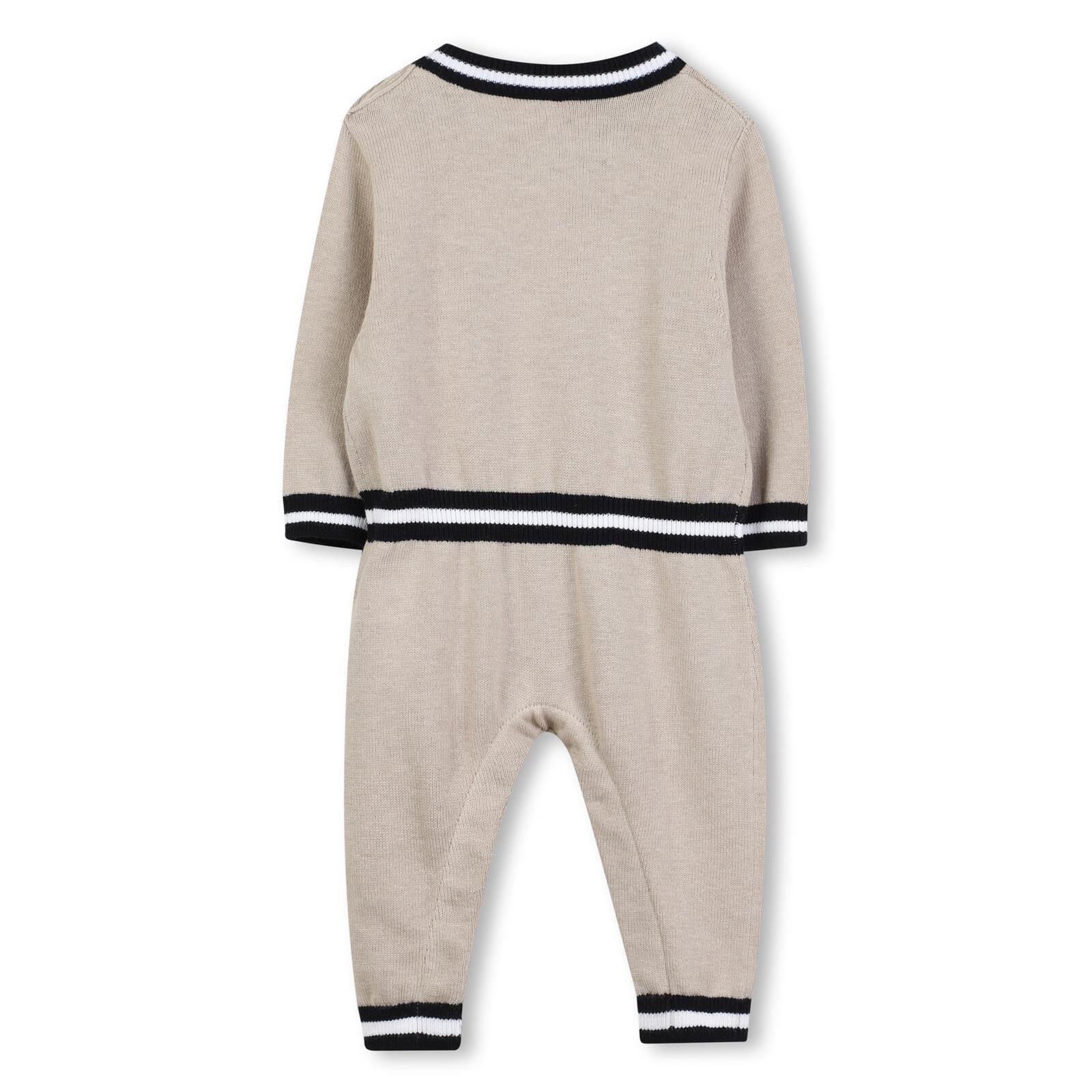 KARL LAGERFELD KIDS Strick-Jumpsuit hellbeige Baby Kombination Karl Lagerfeld