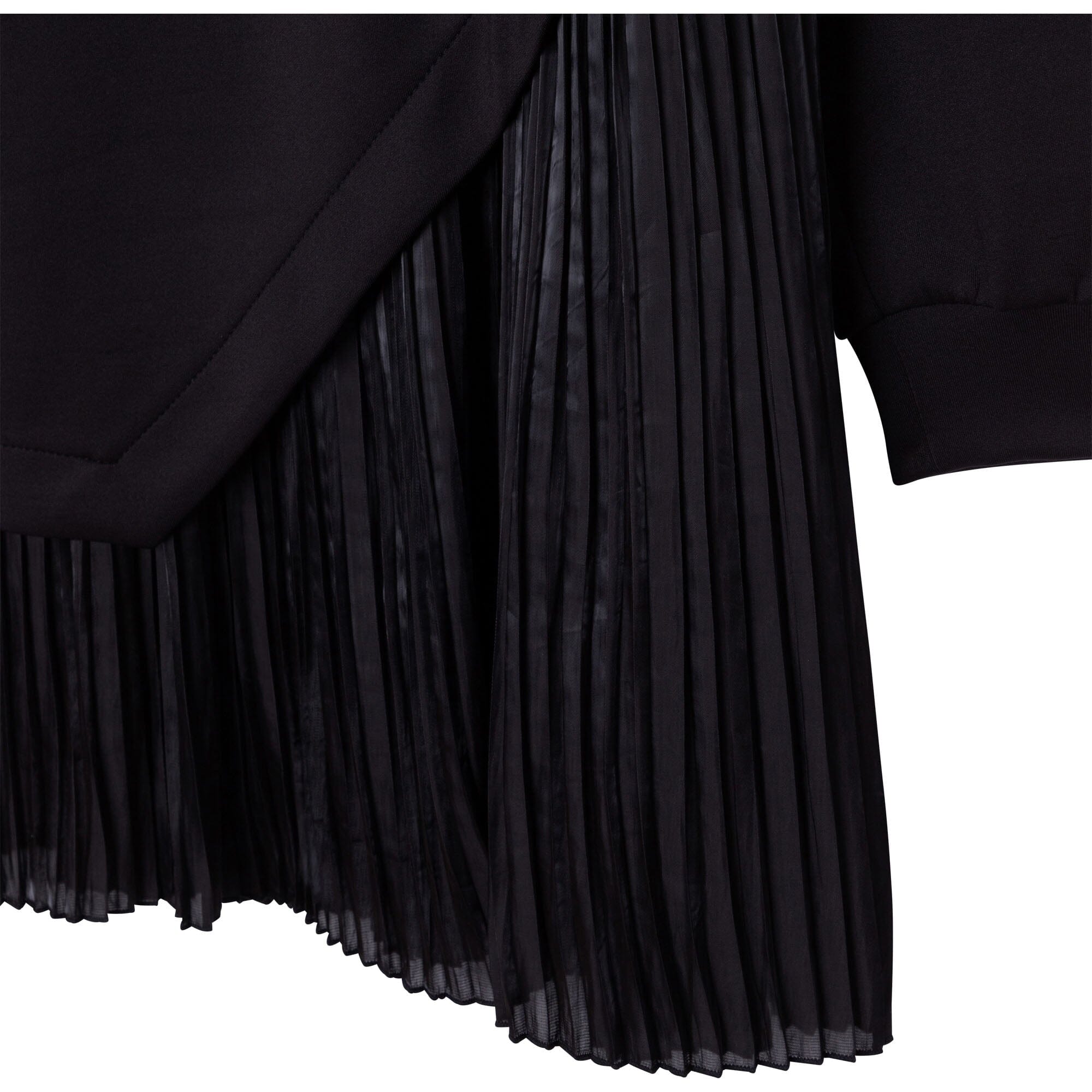 KARL LAGERFELD KIDS asymmetrisches Kleid schwarz mit Plissee Kleid Karl Lagerfeld