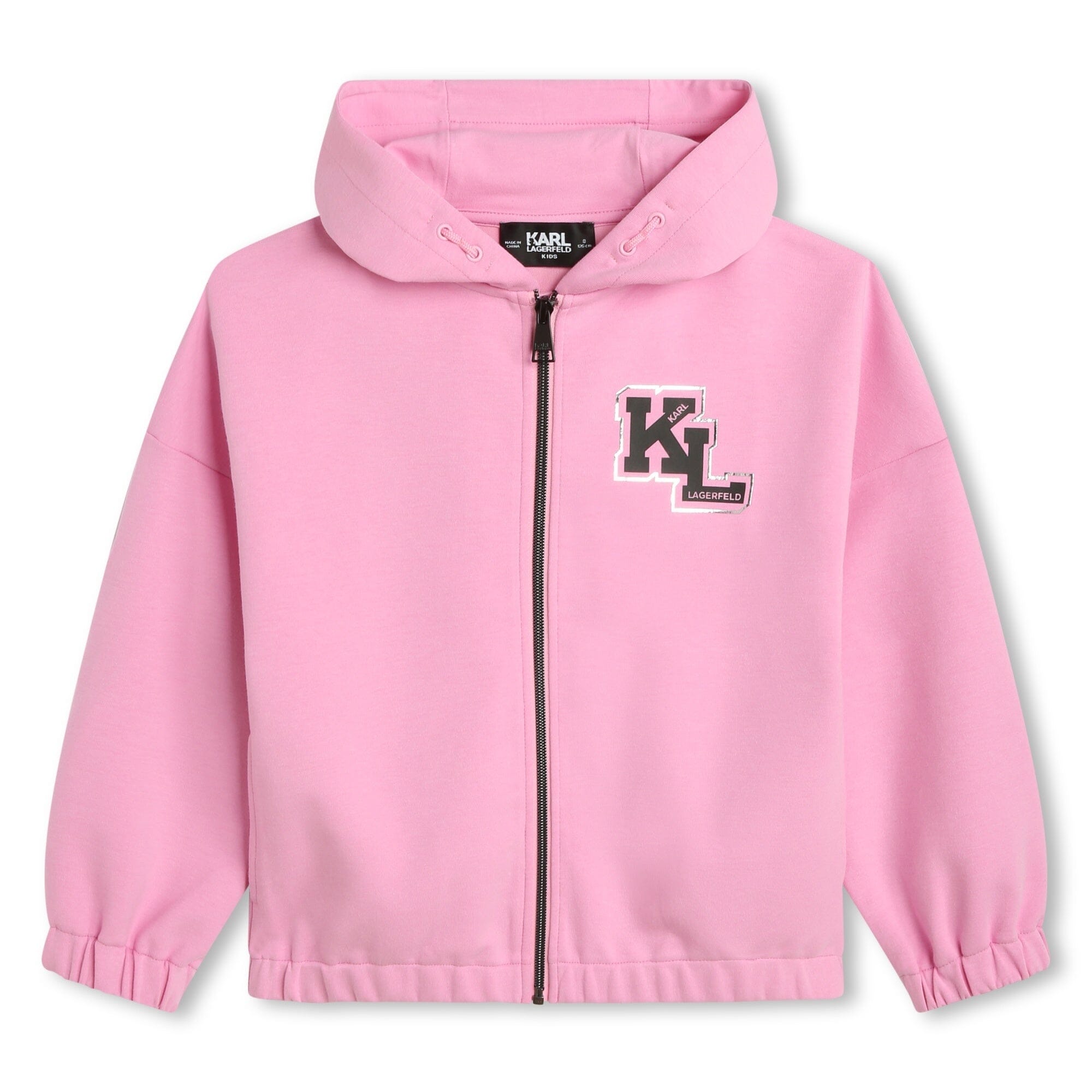 KARL LAGERFELD KIDS Hoodie rosa Logo Pailletten Hoodie Karl Lagerfeld
