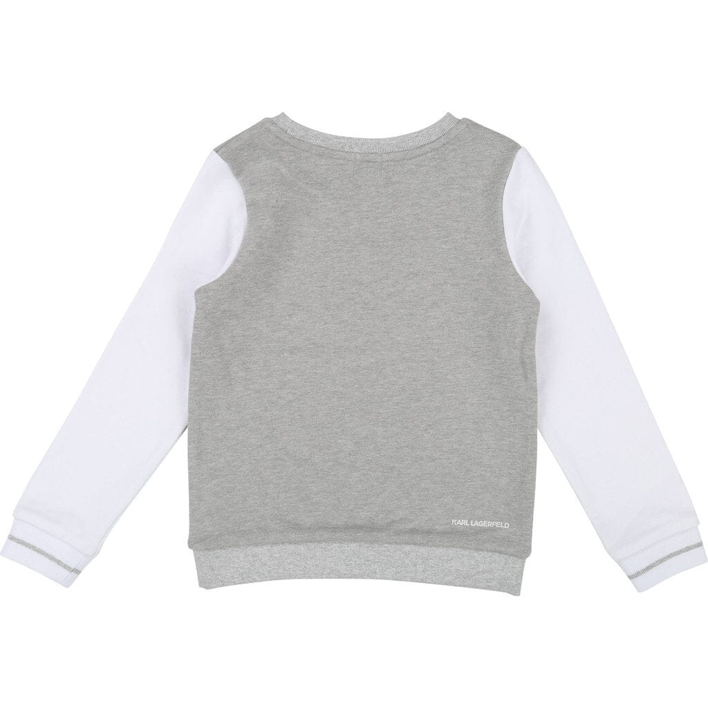 KARL LAGERFELD KIDS Sweatshirt Choupette Wendepailletten grau Sweatshirt Karl Lagerfeld