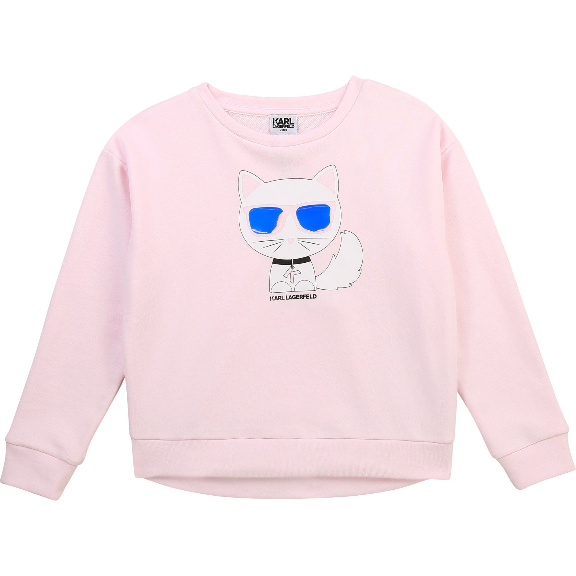 KARL LAGERFELD KIDS Sweatshirt Choupette irisierend rosa Sweatshirt Karl Lagerfeld
