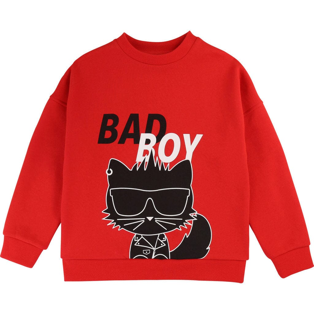 KARL LAGERFELD KIDS Sweatshirt Choupette bad boy rot Sweatshirt Karl Lagerfeld