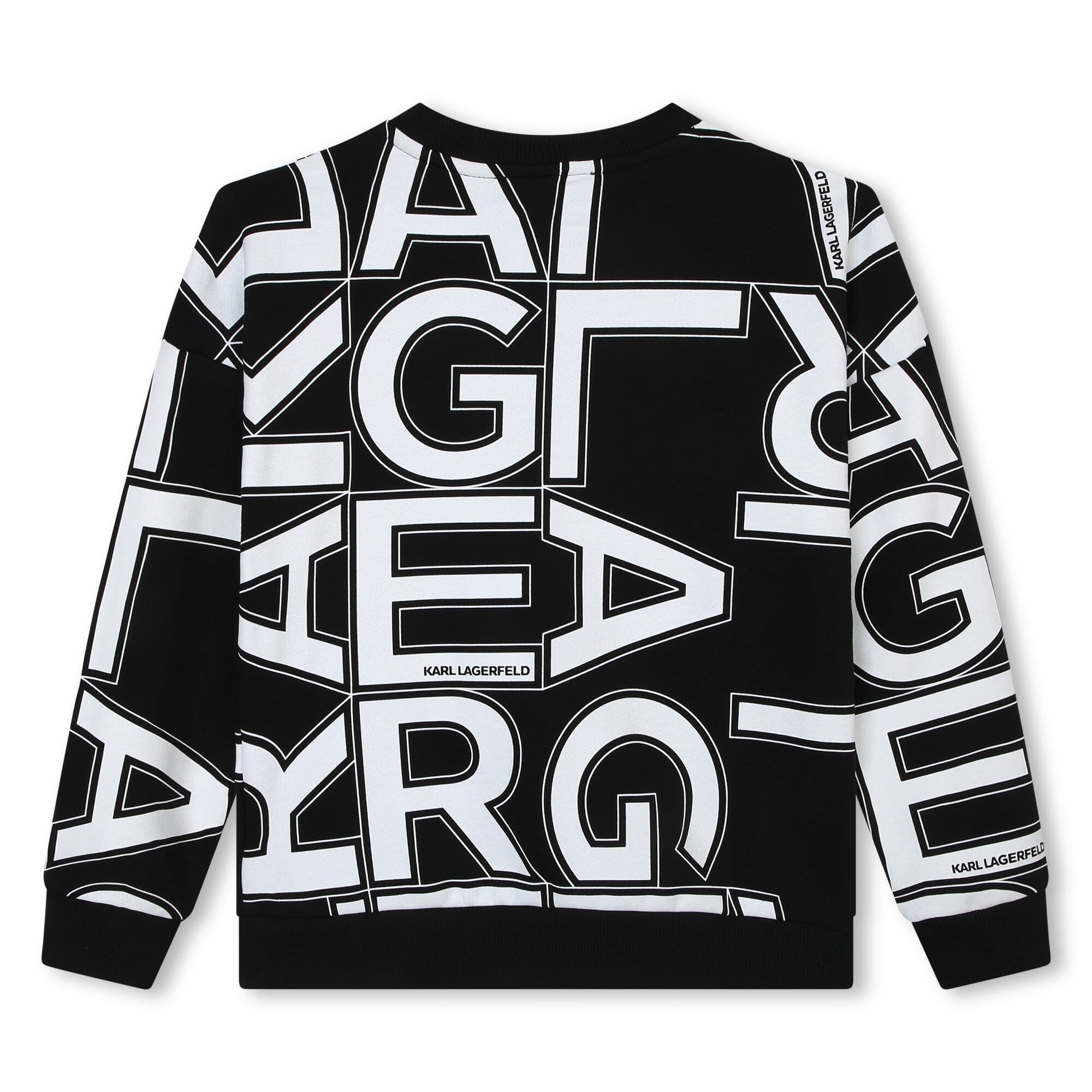 KARL LAGERFELD KIDS Rundhals Sweatshirt schwarz-weißen Allover-Print Sweatshirt Karl Lagerfeld