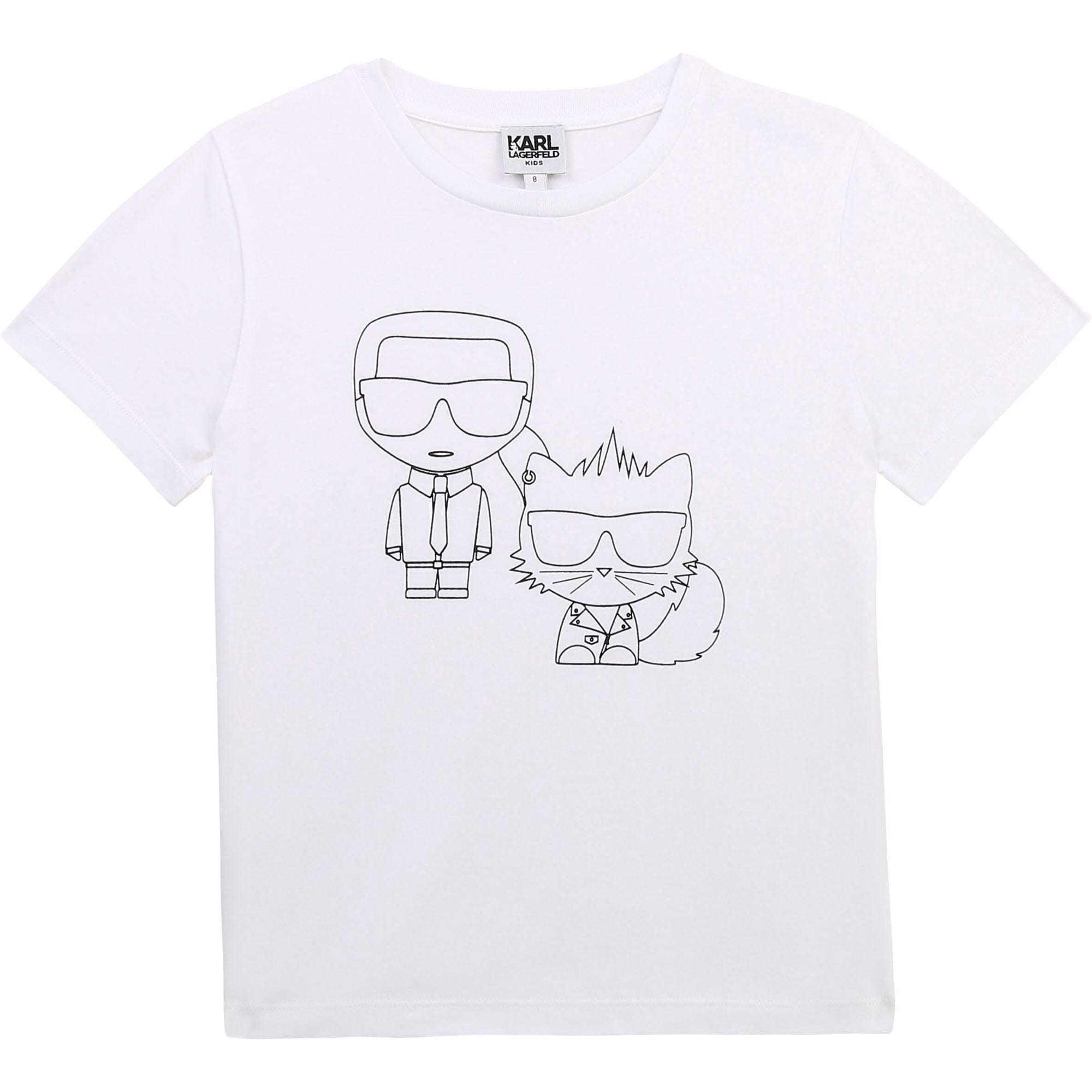 KARL LAGERFELD KIDS T-Shirt weiß iconic Bad Cat T-Shirt Karl Lagerfeld