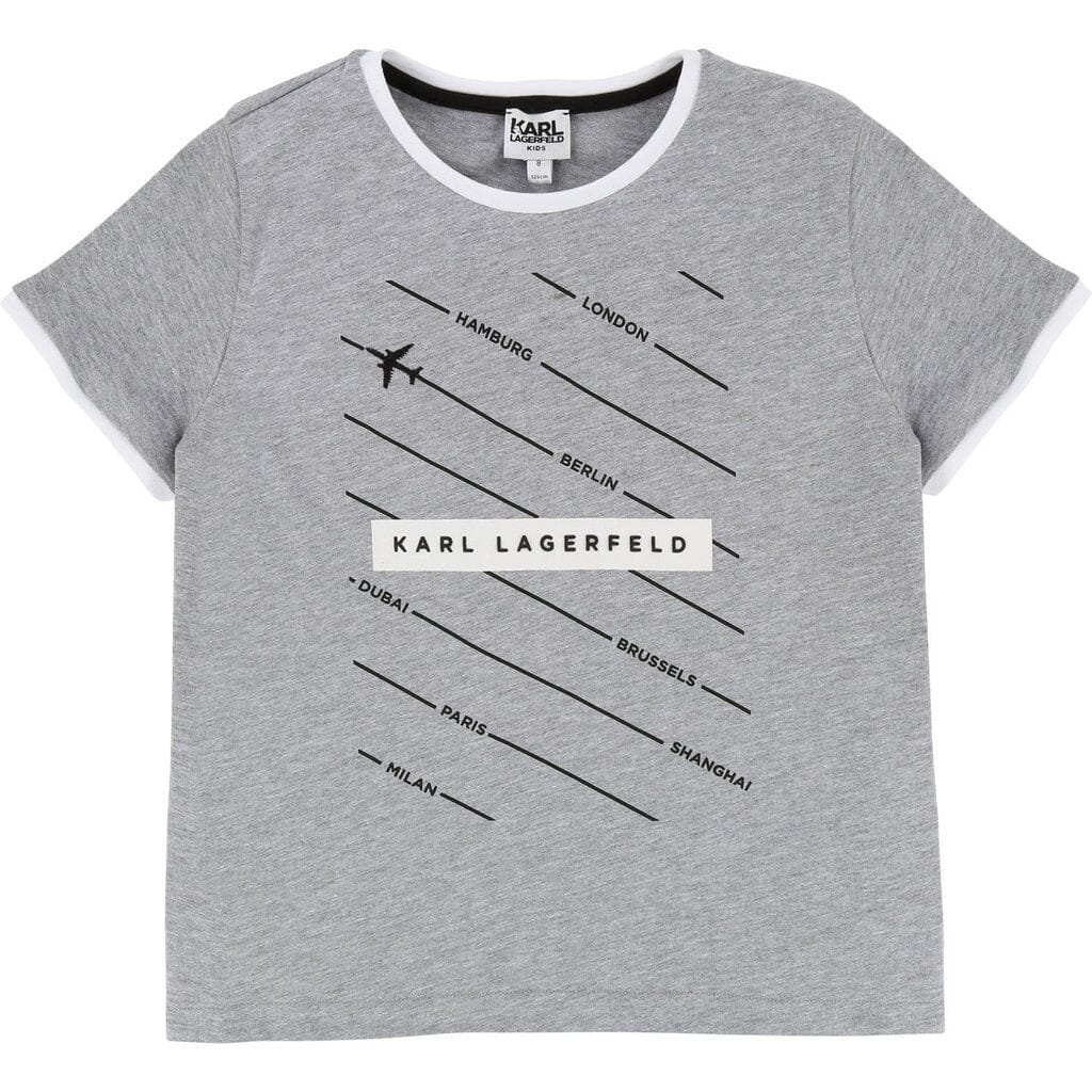 KARL LAGERFELD KIDS T-Shirt Flugzeug Staedte T-Shirt Karl Lagerfeld