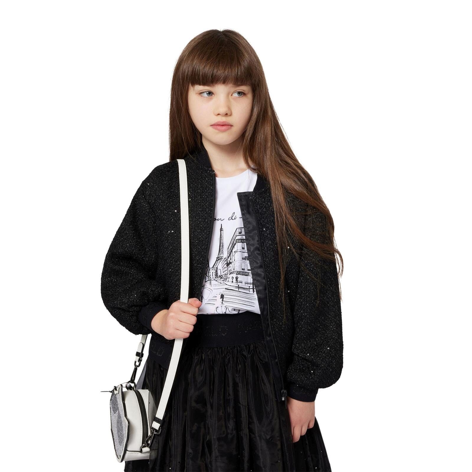 KARL LAGERFELD KIDS T-Shirt „Maison de Karl“ weiß T-Shirt Karl Lagerfeld