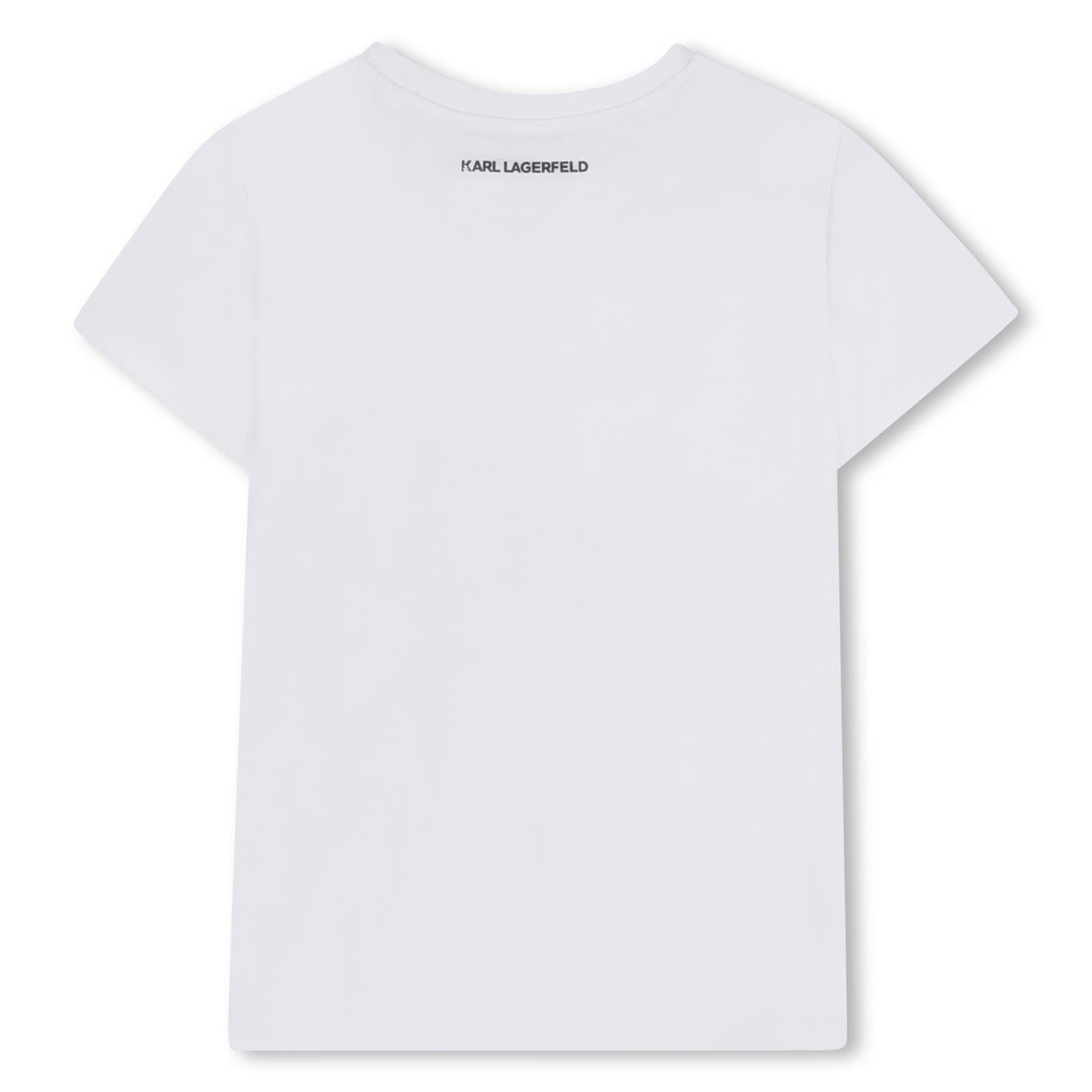 KARL LAGERFELD KIDS T-Shirt „Maison de Karl“ weiß T-Shirt Karl Lagerfeld