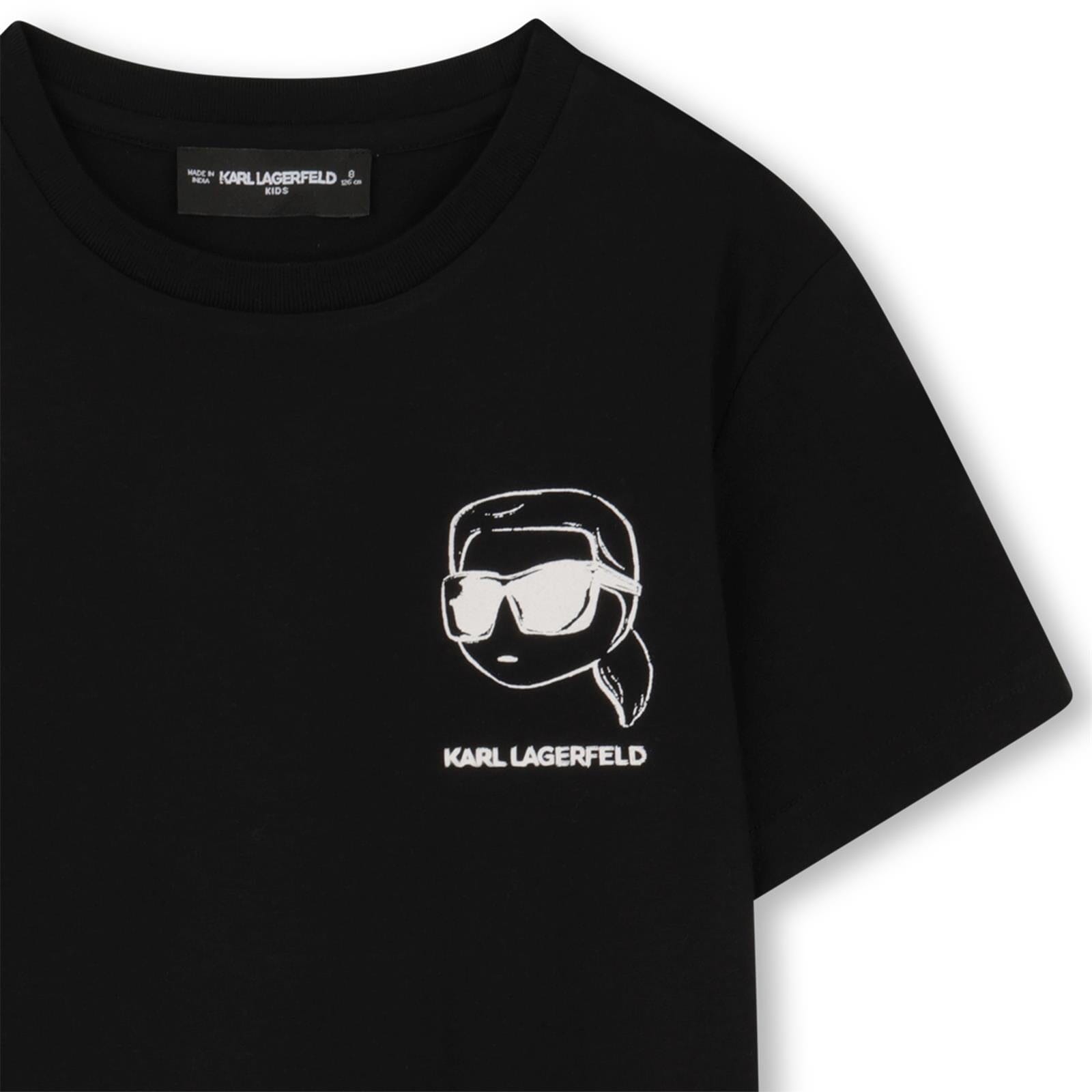 KARL LAGERFELD KIDS T-Shirt mit Rückenprint NEW IKONS in Schwarz T-Shirt Karl Lagerfeld