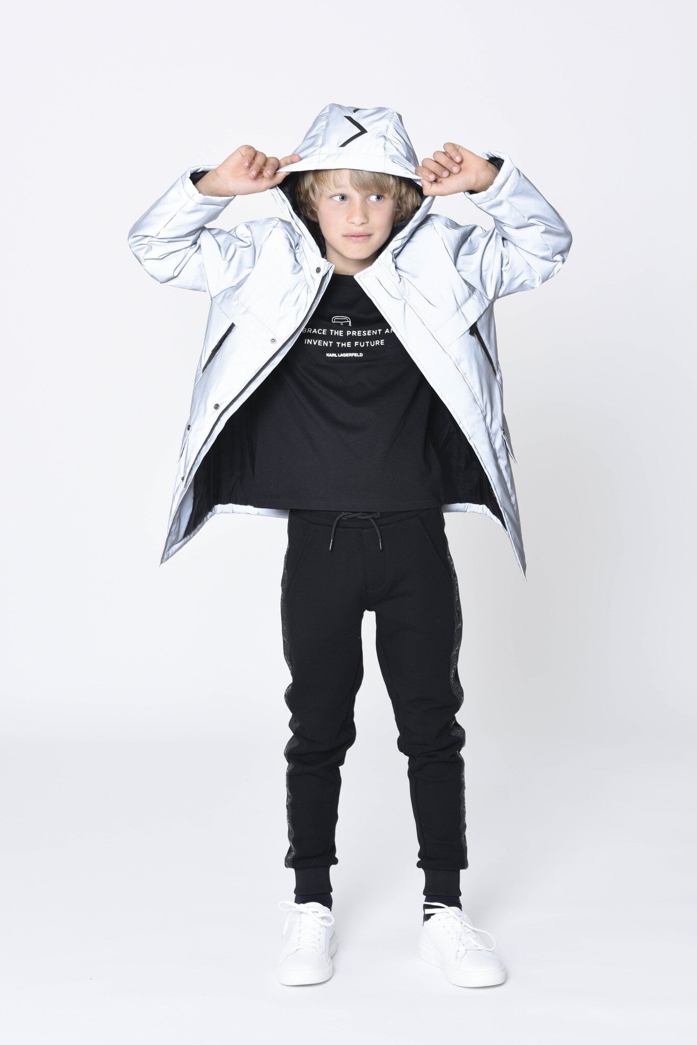 KARL LAGERFELD KIDS T-Shirt schwarz mit Spruch T-Shirt Karl Lagerfeld