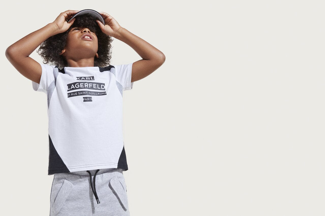 KARL LAGERFELD KIDS T-Shirt weiß grau schwarz T-Shirt Karl Lagerfeld