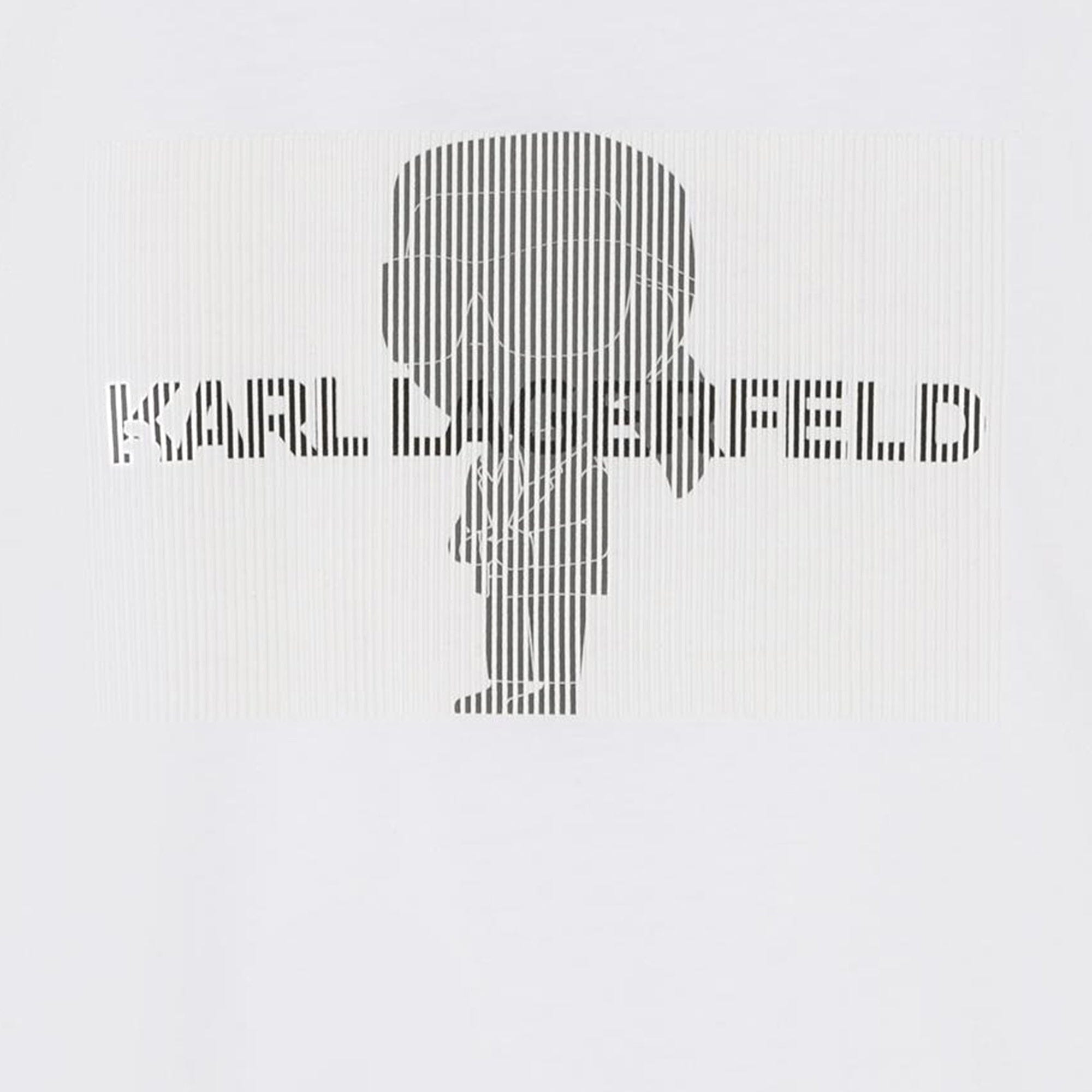 KARL LAGERFELD KIDS weiß iconic Print Logo Runhals T-Shirt Karl Lagerfeld