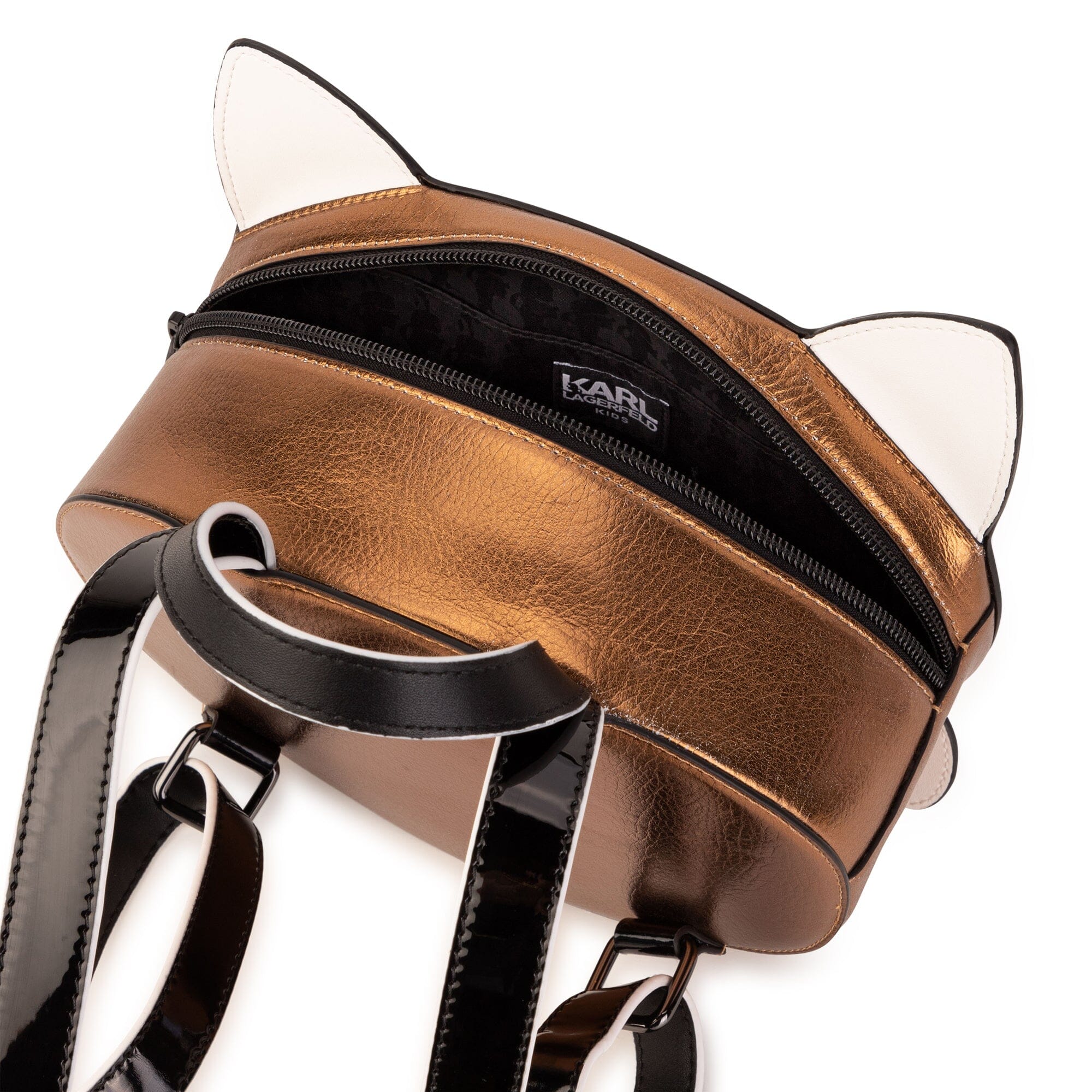 KARL LAGERFELD KIDS Rucksack Katze Choupette weiß bronze Tasche Karl Lagerfeld