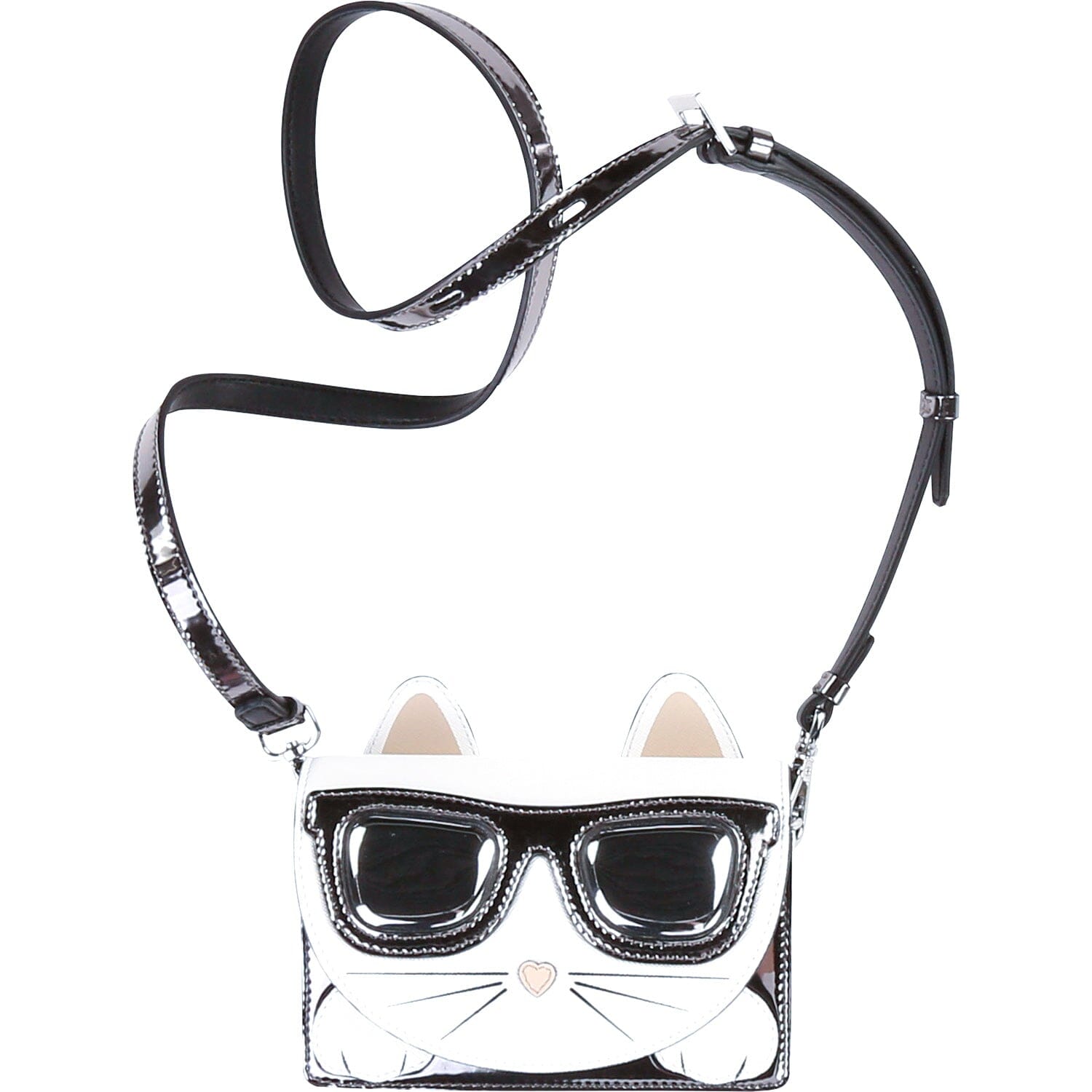 KARL LAGERFELD KIDS Tasche Choupette silber weiß schwarz Tasche Karl Lagerfeld