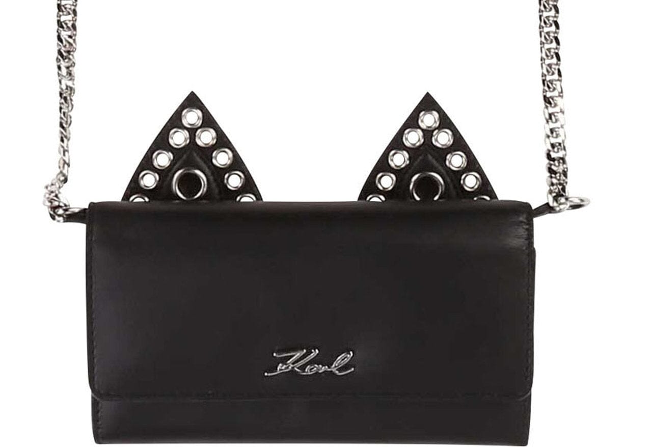 KARL LAGERFELD KIDS Umhängetasche Choupette schwarz Nieten Umhängetaschen Karl Lagerfeld