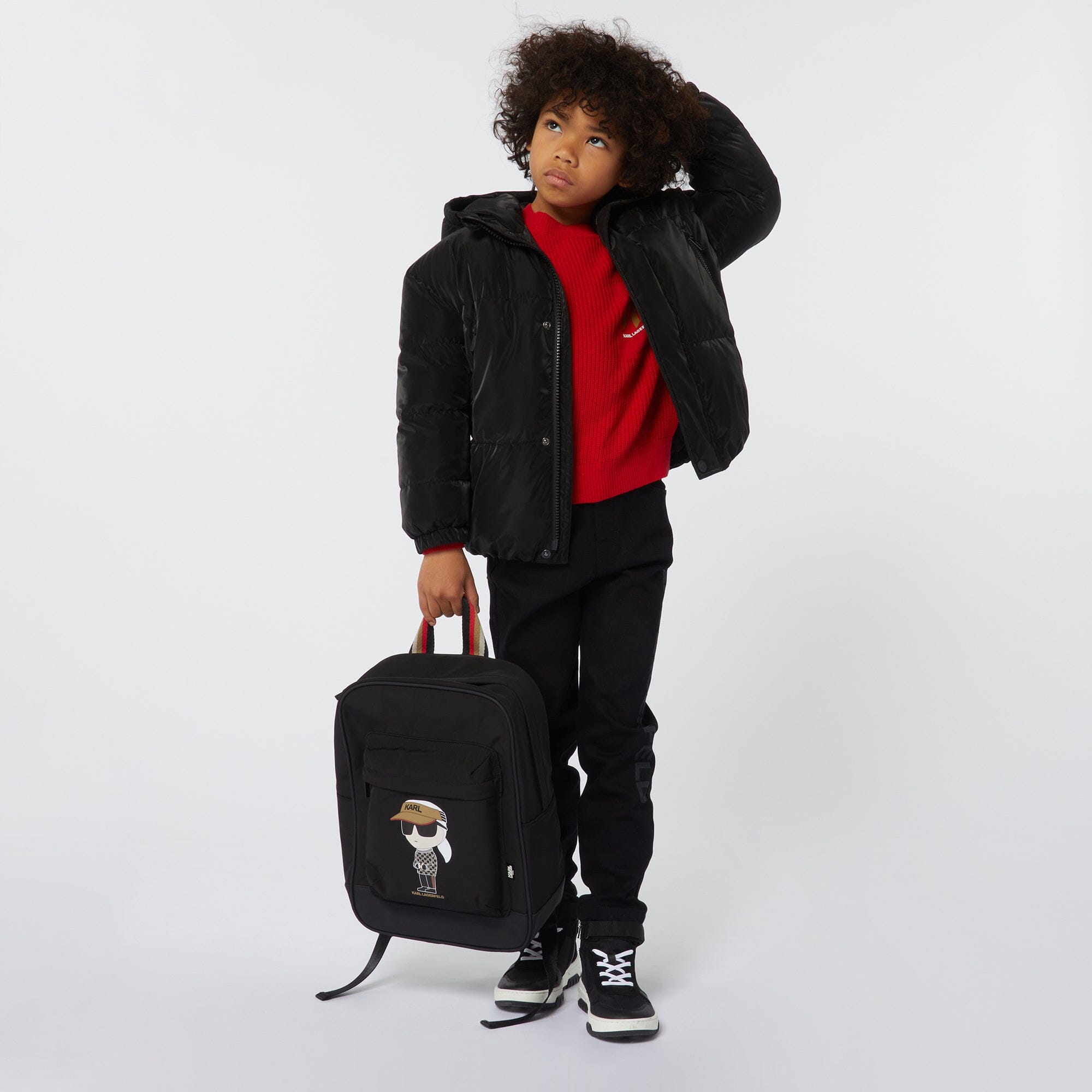 KARL LAGERFELD KIDS Rucksack schwarz mit Logoprint - Copy Rucksäcke Karl Lagerfeld
