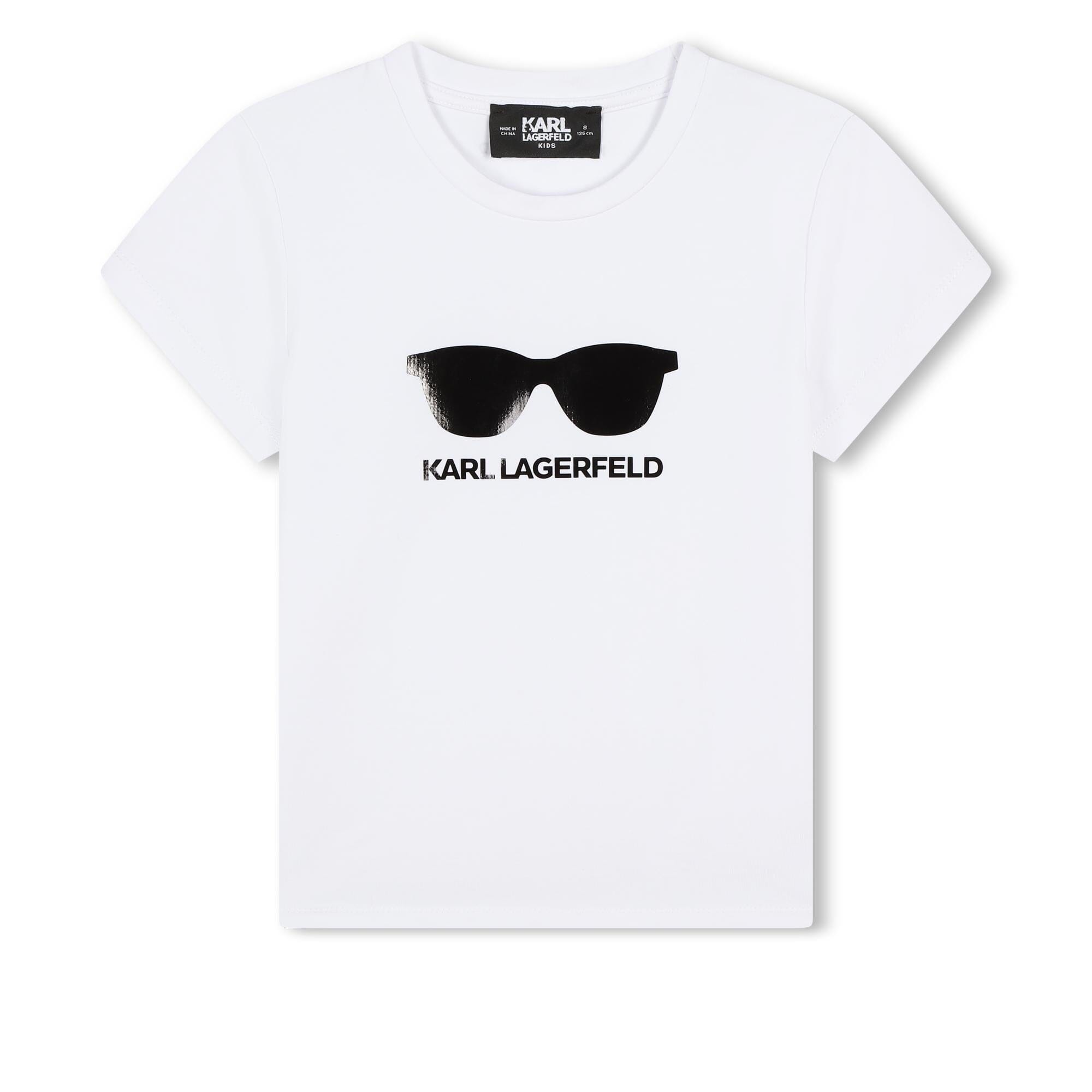 KARL LAGERFELD KIDS T-Shirt weiß ikonik print Sonnenbrille T-Shirt Karl Lagerfeld