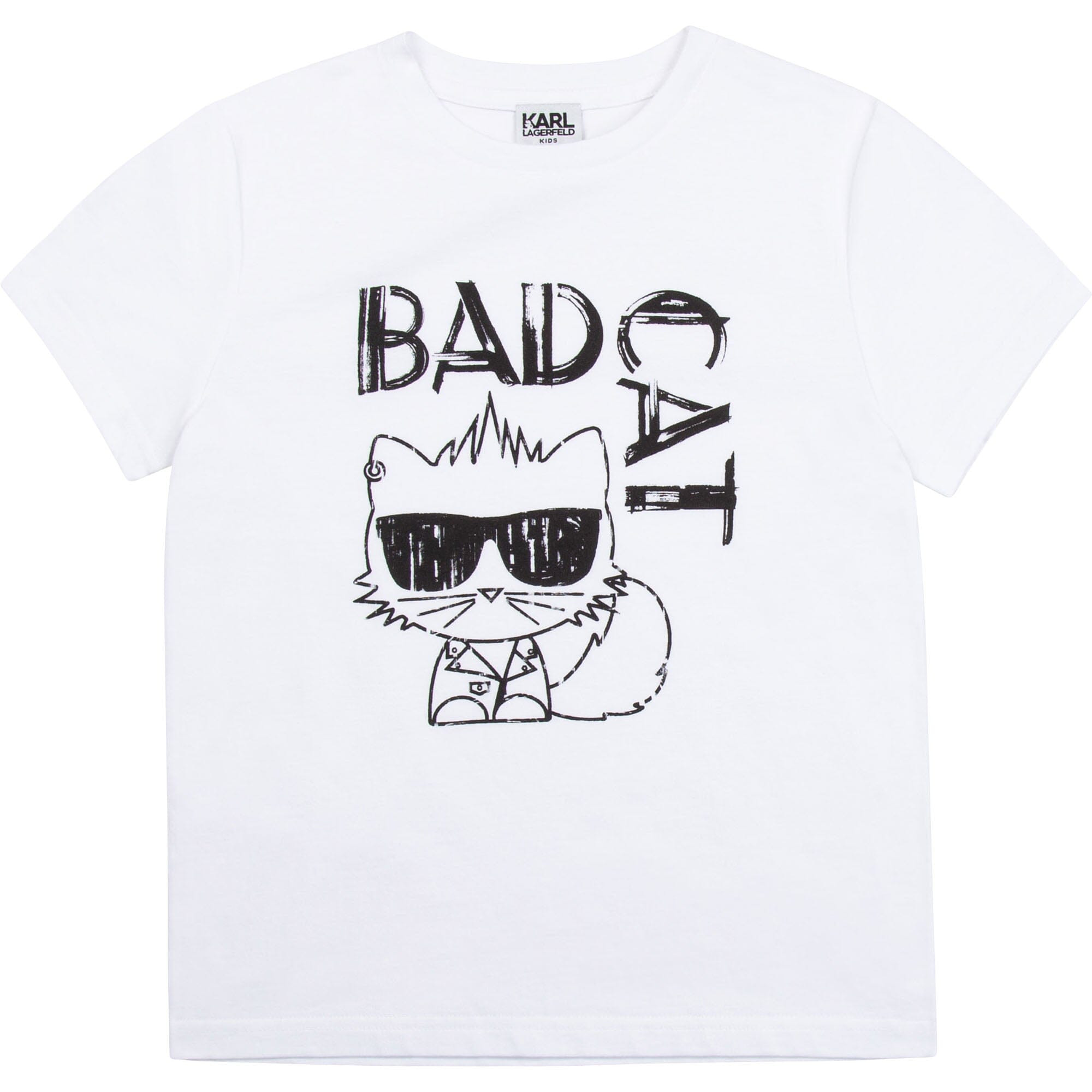 KARL LAGERFELD KIDS T-Shirt weiß Katze Choupette bad cat T-Shirt Karl Lagerfeld