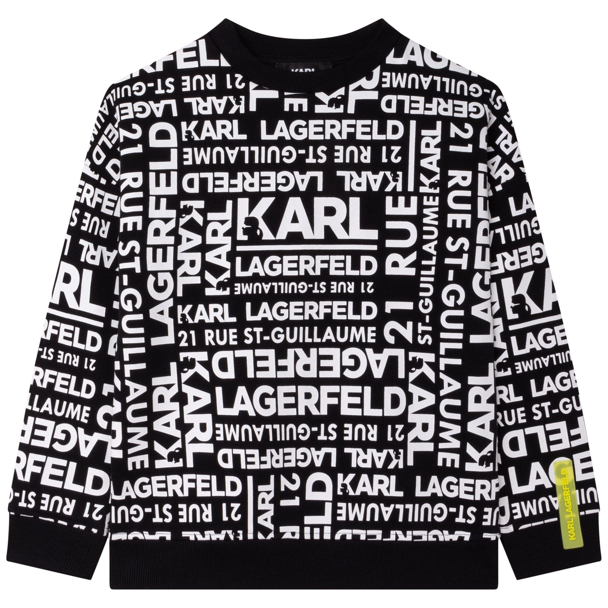 KARL LAGERFELD KIDS Sweatshirt allover Logoprint schwarz Sweatshirt Karl Lagerfeld