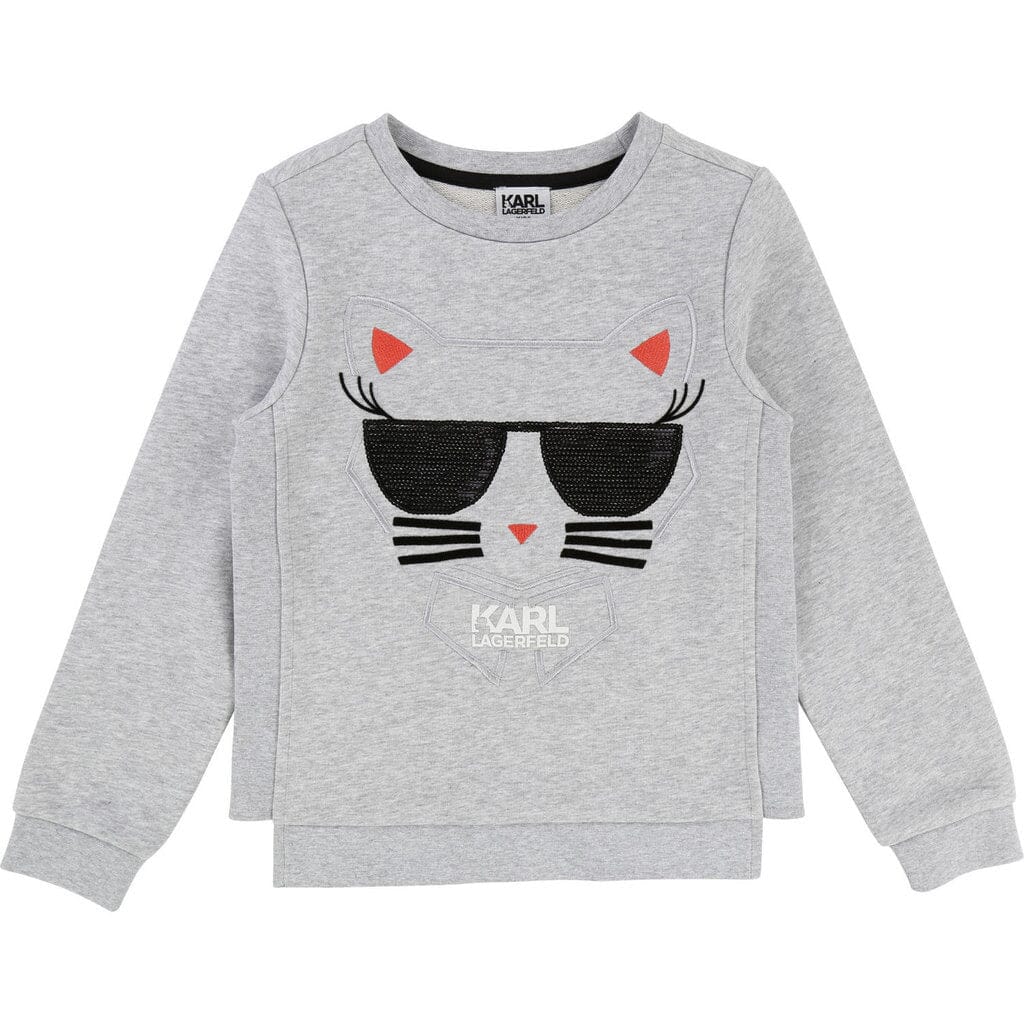 KARL LAGERFELD KIDS Mädchen Sweater Katze Choupette Sweatshirt Karl Lagerfeld