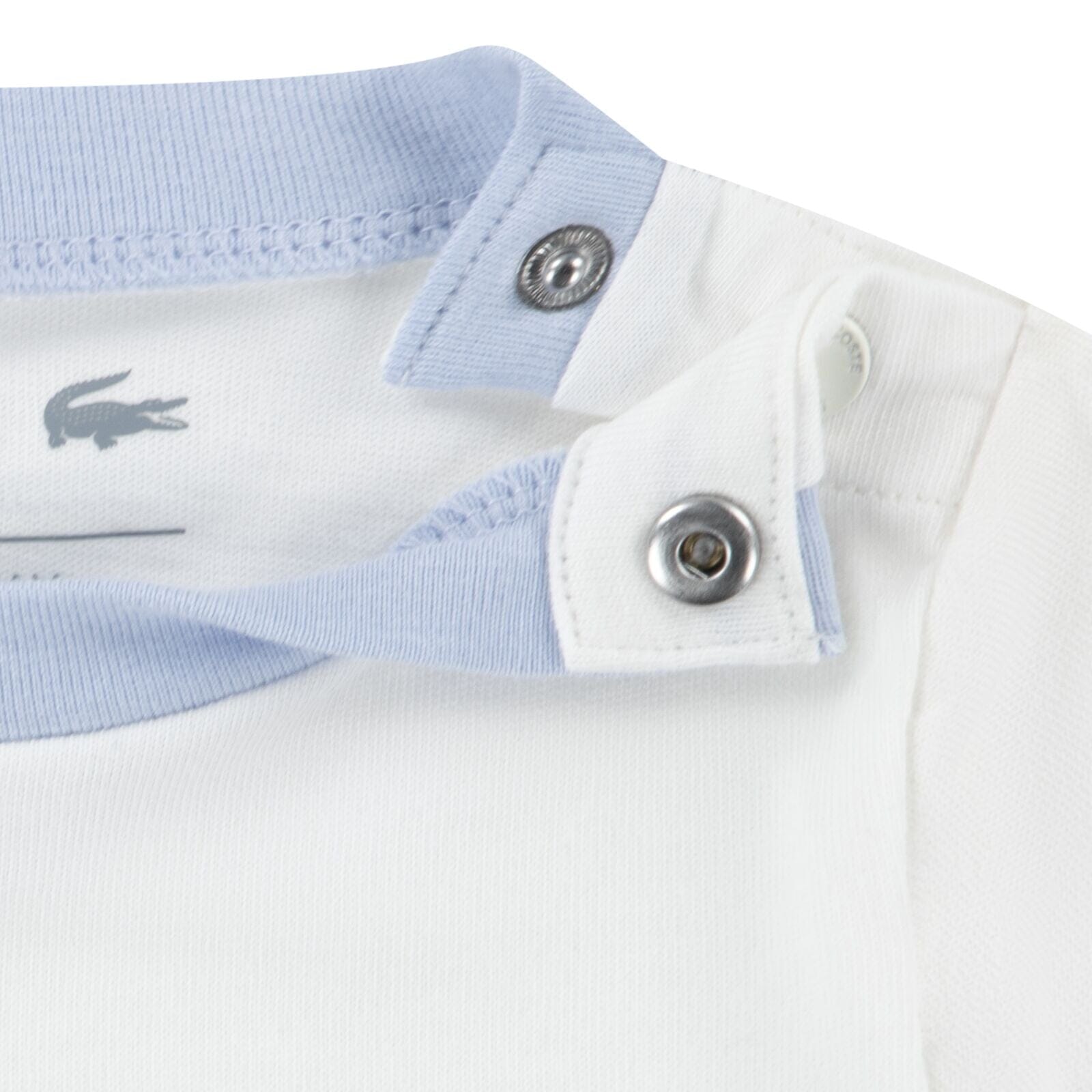 Lacoste Baby 2-Teiler mit Print und Shorts weiß-blau Baby Kombination Lacoste