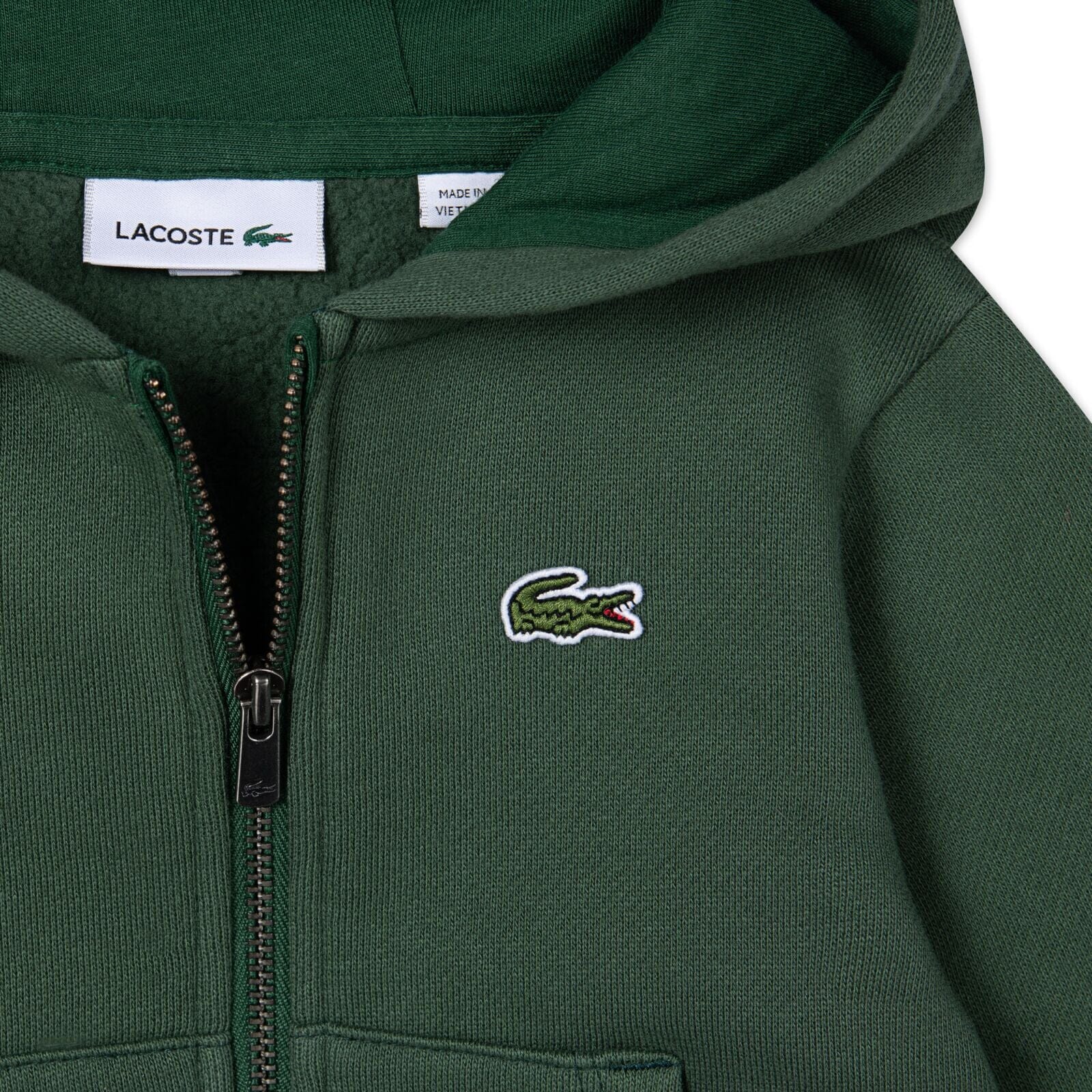 LACOSTE Baby-Set „Croc 3-teilig“ – Kapuzenjacke, Jogger & Body, Grün/Cream Baby Kombination Lacoste
