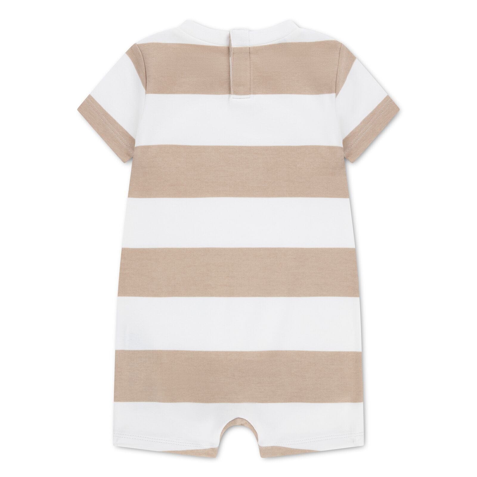 Lacoste Baby Strampler aus gestreiftem Interlock in creme beige lionne Spieler und Bodys Lacoste
