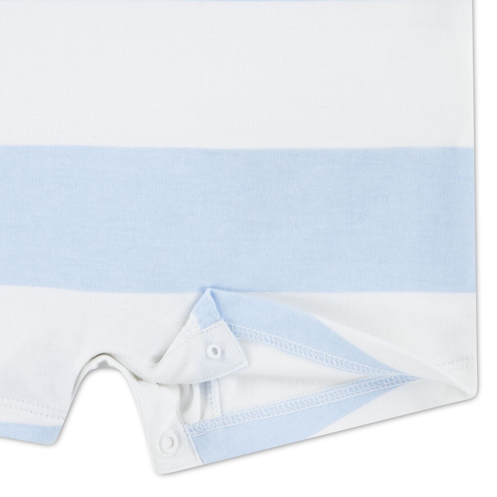 Lacoste Baby Strampler aus gestreiftem Interlock in Hellblau Baby Kombination Lacoste