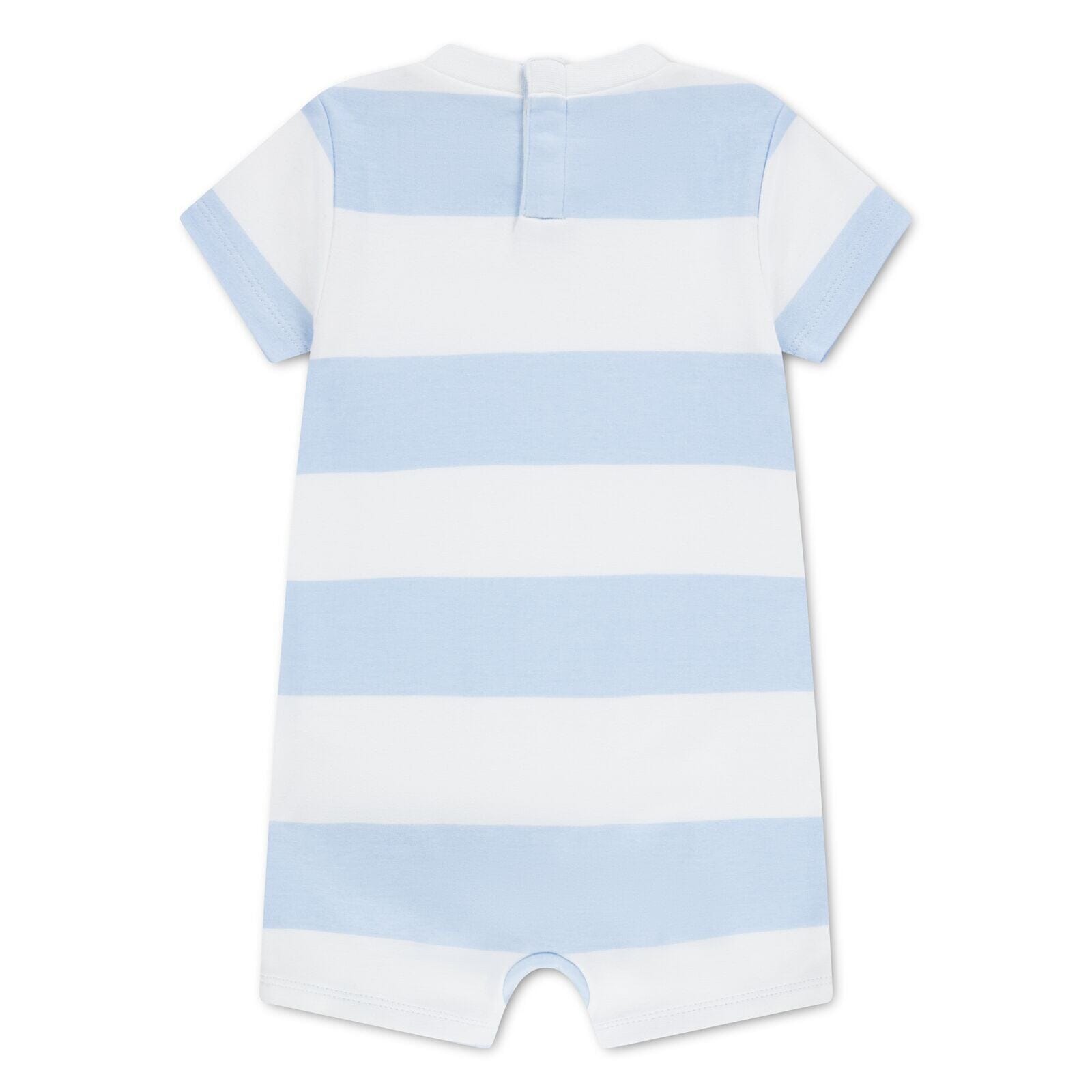Lacoste Baby Strampler aus gestreiftem Interlock in Hellblau Baby Kombination Lacoste
