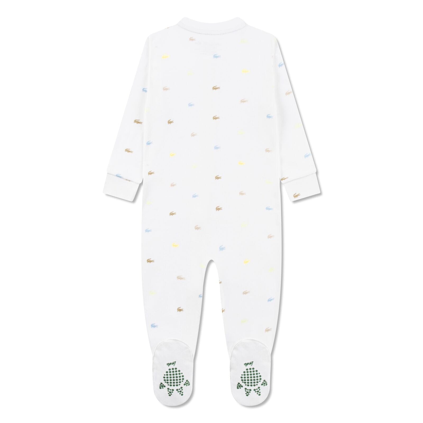 Lacoste Baby-Strampler mit Füßchen – weiß, Jersey Baby Kombination Lacoste