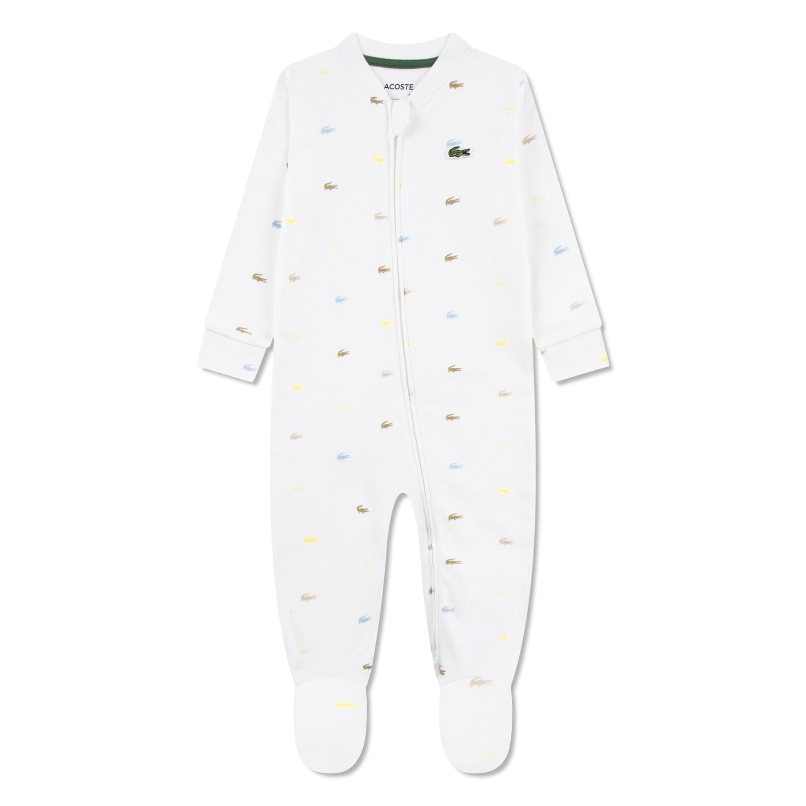 Lacoste Baby-Strampler mit Füßchen – weiß, Jersey Baby Kombination Lacoste 3M (62)