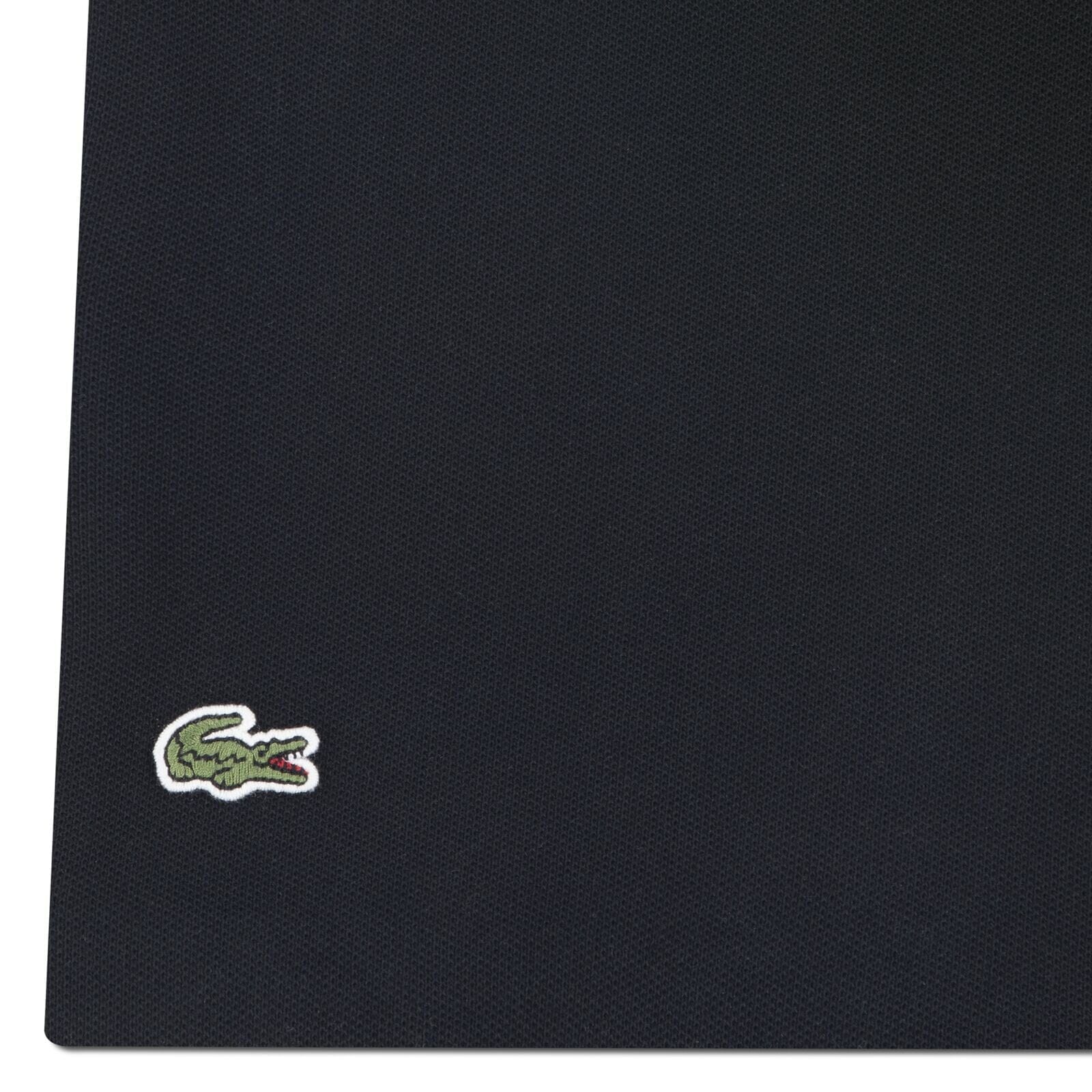 Lacoste Jungen-Poloshirt „Petit Piqué“ mit gestreiftem Kragen – Schwarz T-Shirt Lacoste