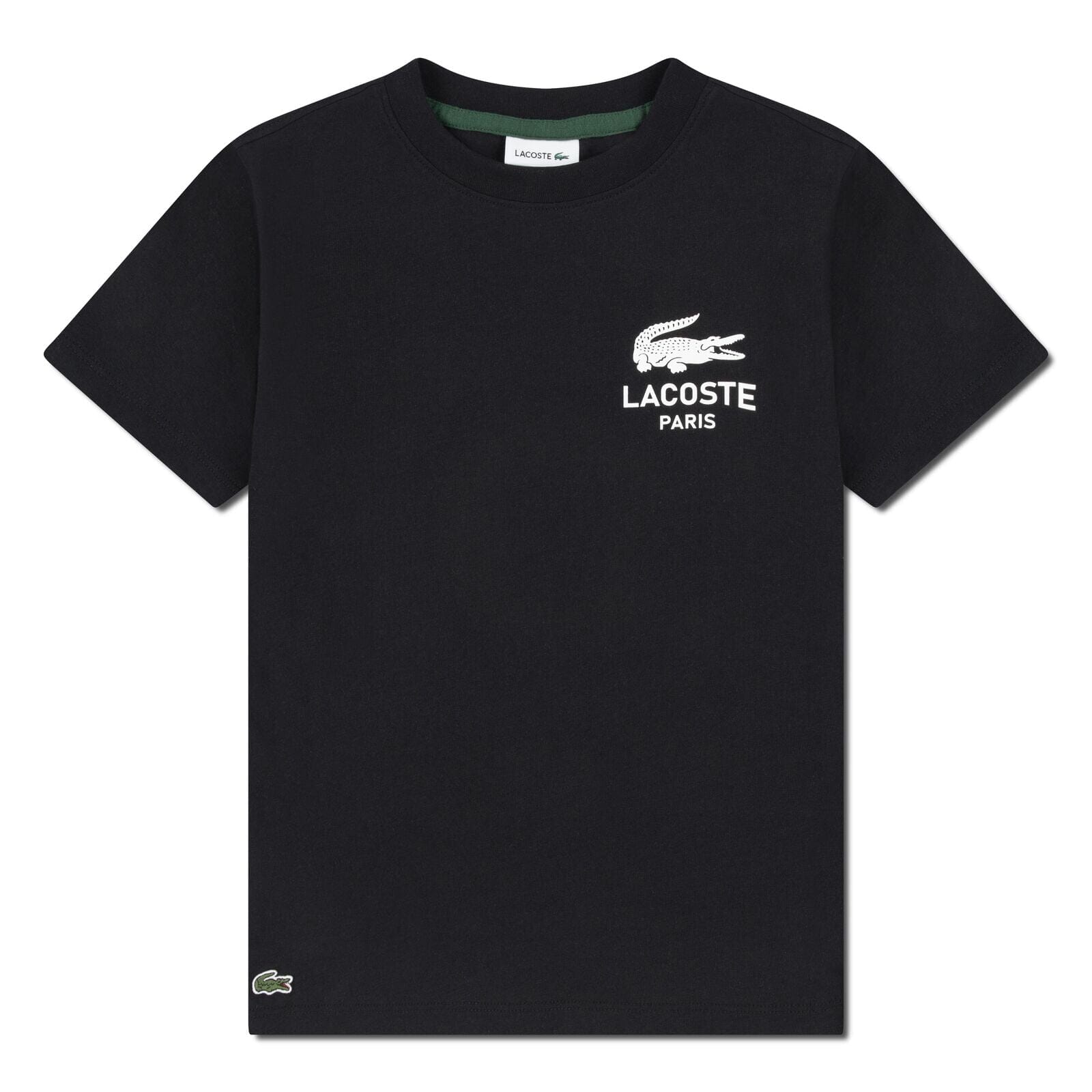 Lacoste Jungen-T-Shirt aus Jersey mit „LACOSTE PARIS“– Schwarz T-Shirt Lacoste 8 Jahre (122-128)