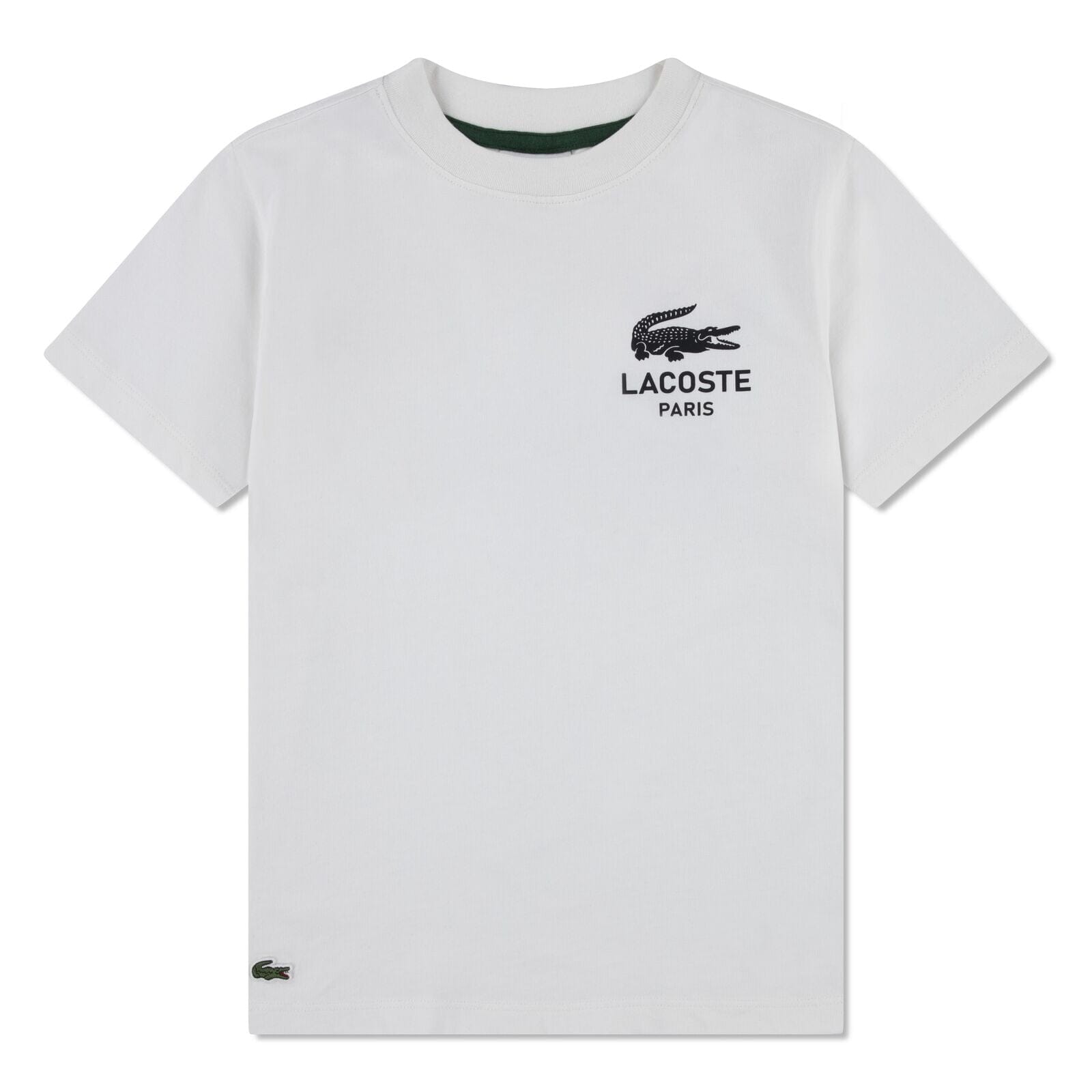 Lacoste Jungen-T-Shirt „LACOSTE PARIS“ mit Print – Weiß T-Shirt Lacoste 4 Jahre (104-110)